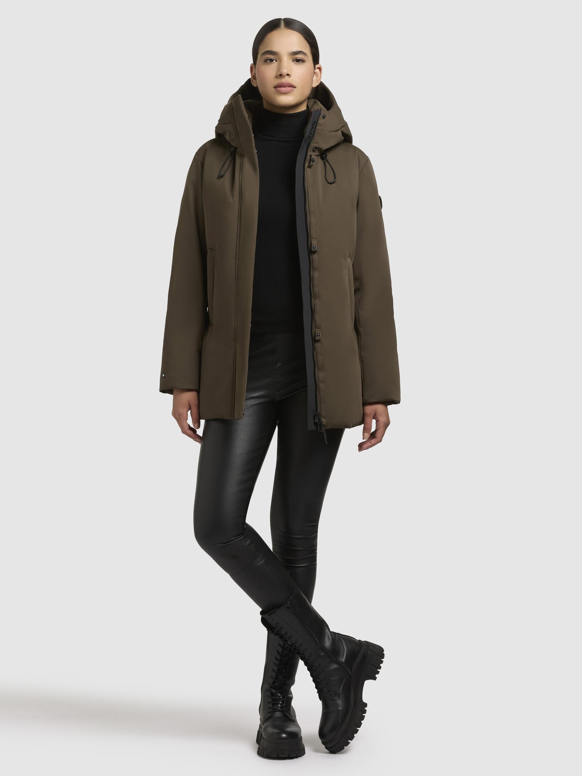 khujo Winterjacke »Palla-YM«, mit Kapuze, Damen Wintermantel mit verstellbarer Kapuze