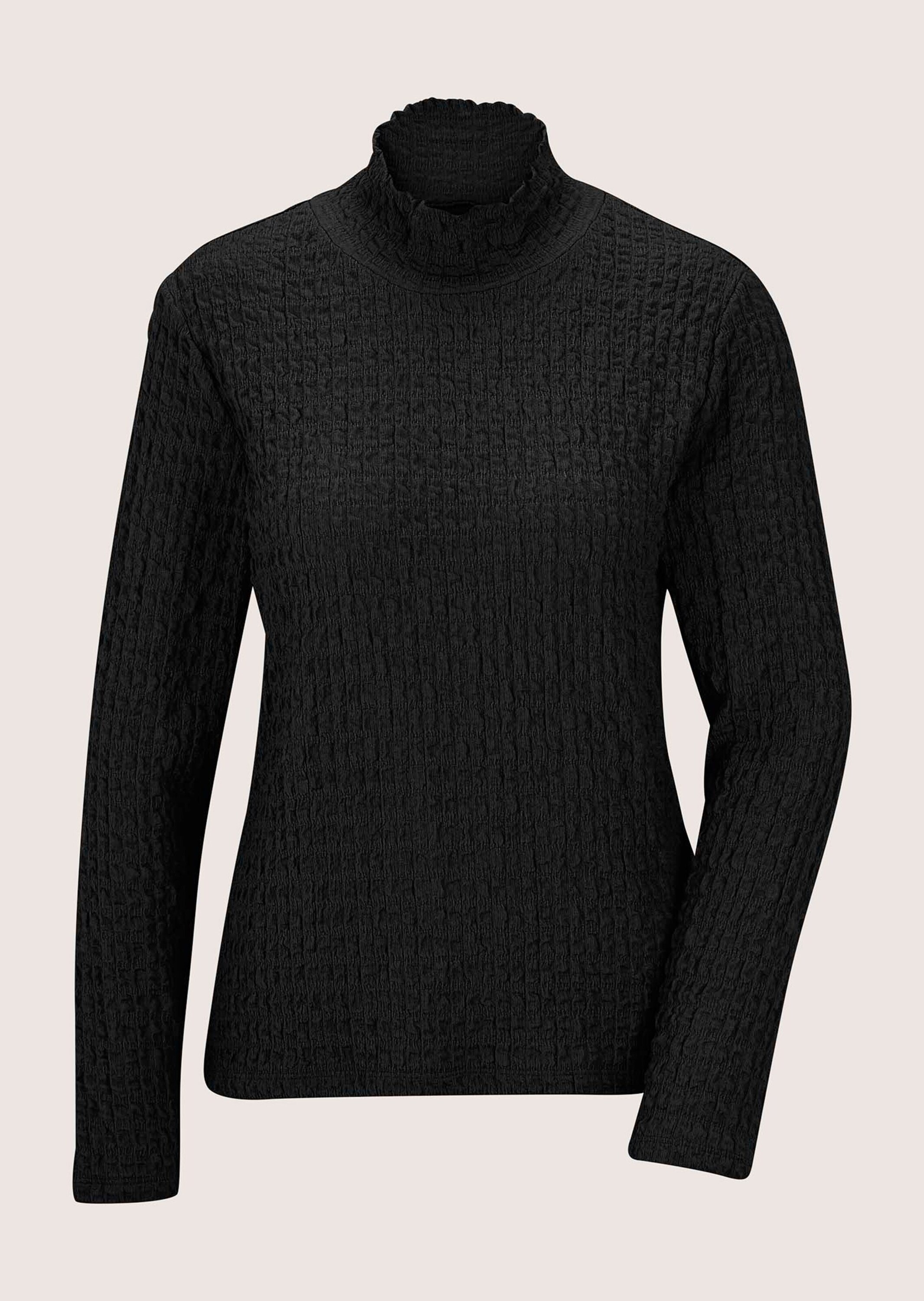 MADELEINE Langarmshirt "Jerseybluse Elegantes Oberteil mit Stehkragen" günstig online kaufen