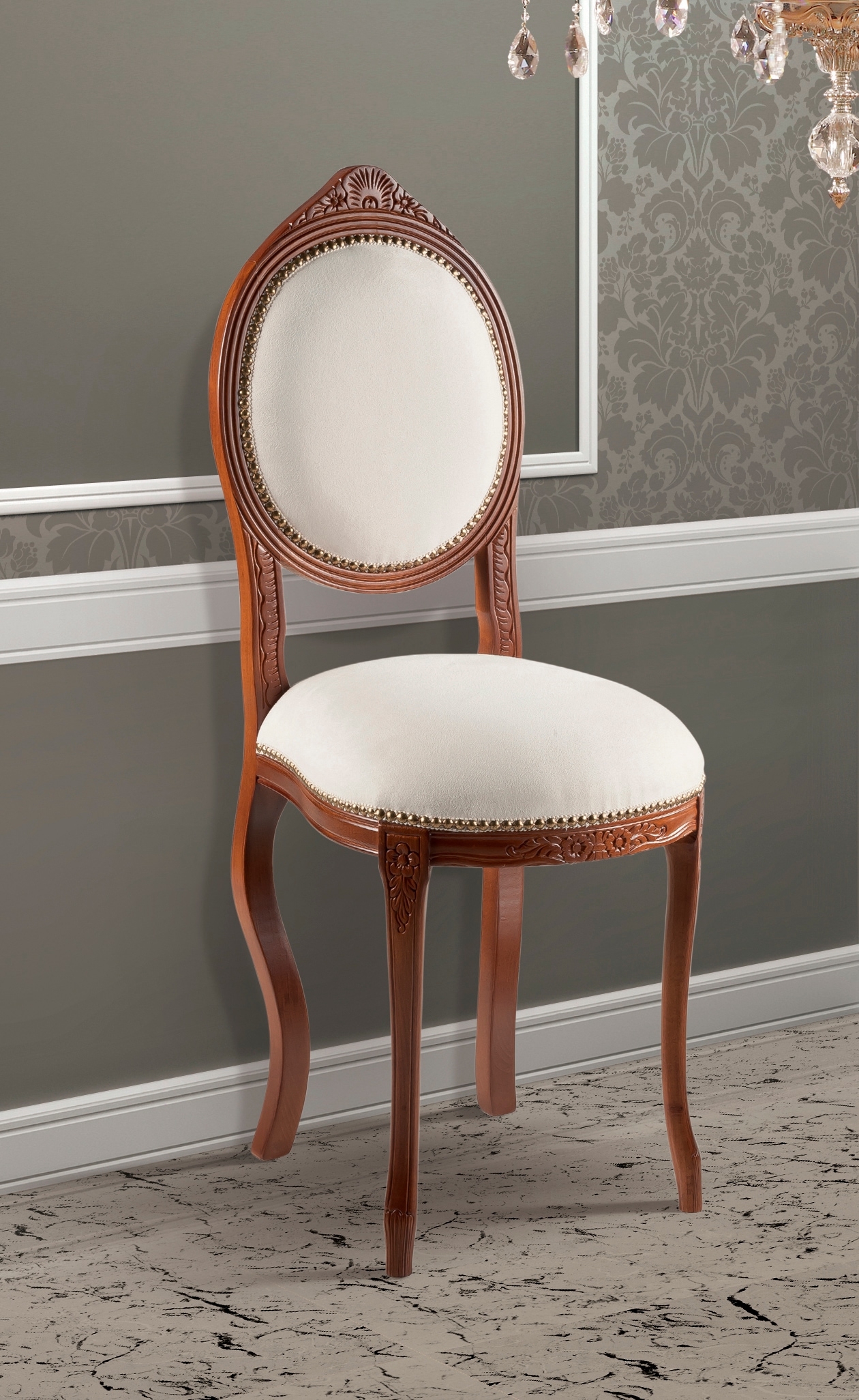 Home affaire 4-Fußstuhl "Alessia" () 1 Stk. Baumwolle  Polyester günstig online kaufen