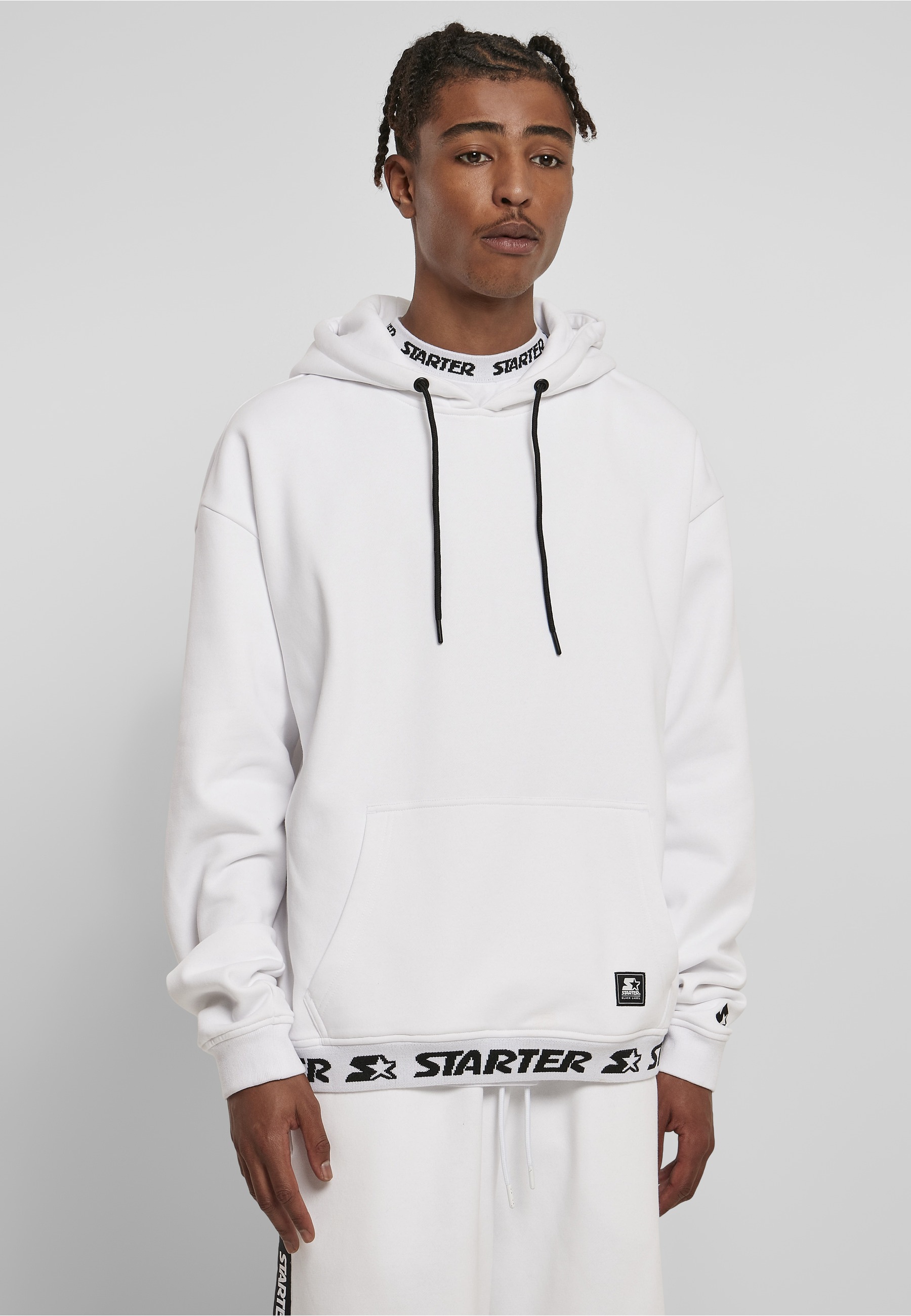 Starter Black Label Rundhalspullover »Starter Black Label Herren Starter Jaquard Rib Hoody« 1