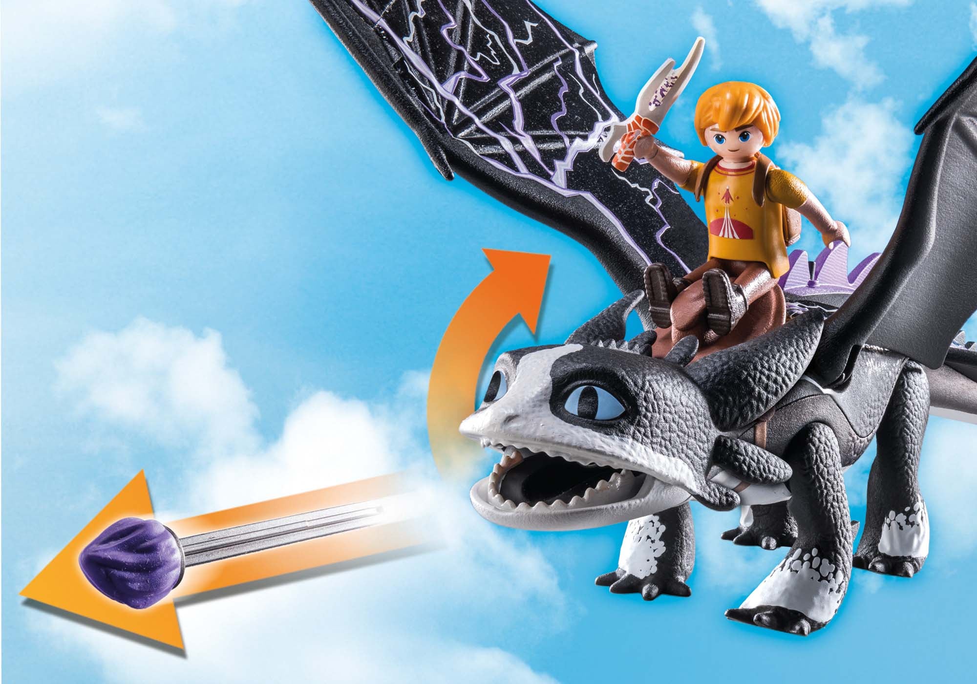 Playmobil® Konstruktions-Spielset »Dragons: The Nine Realms - Thunder & Tom (71081)«, (39 St.), Made in Germany