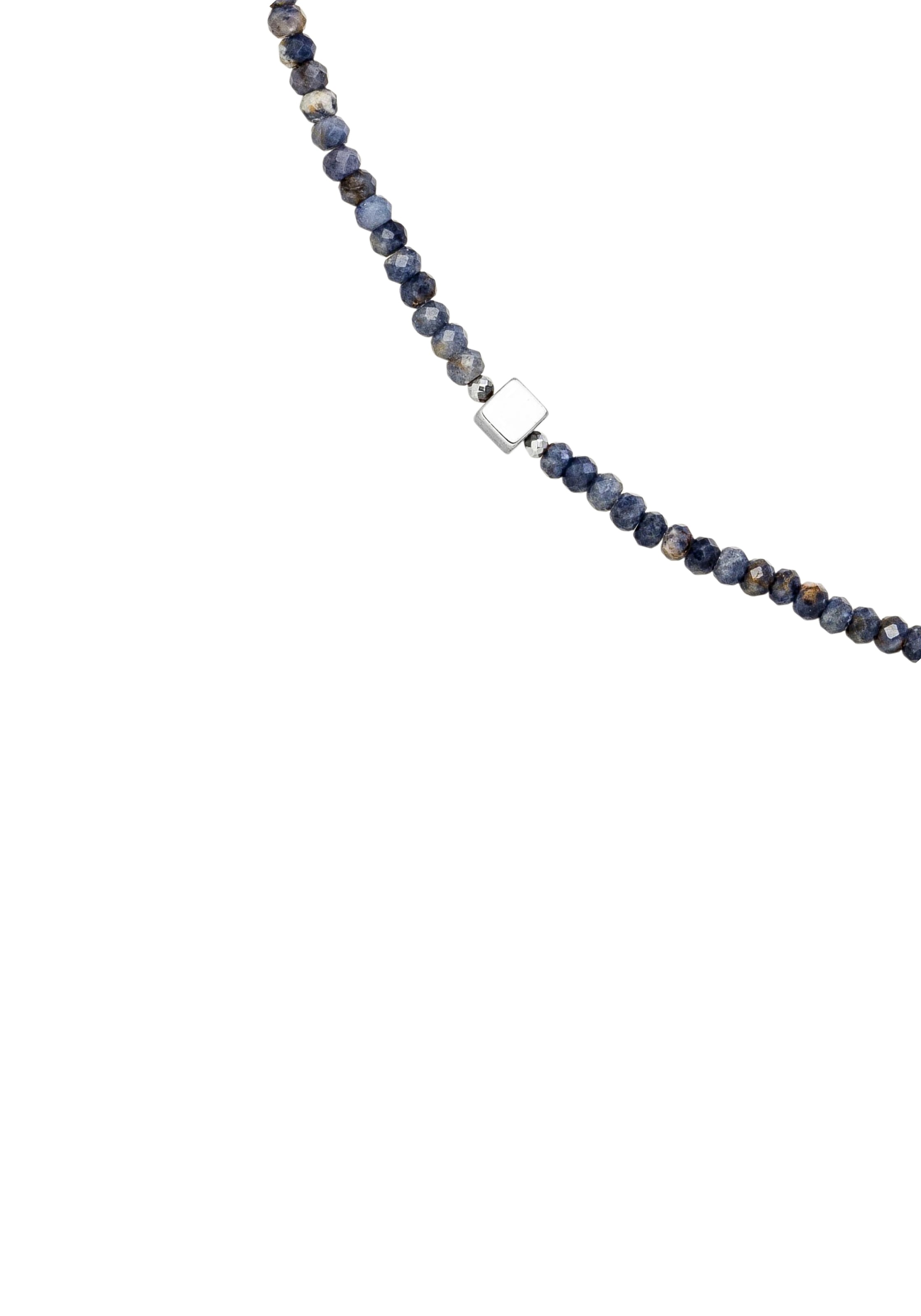 JOBO Kette ohne Anhänger »Safir-Rondell und Hämatin«, 43 cm