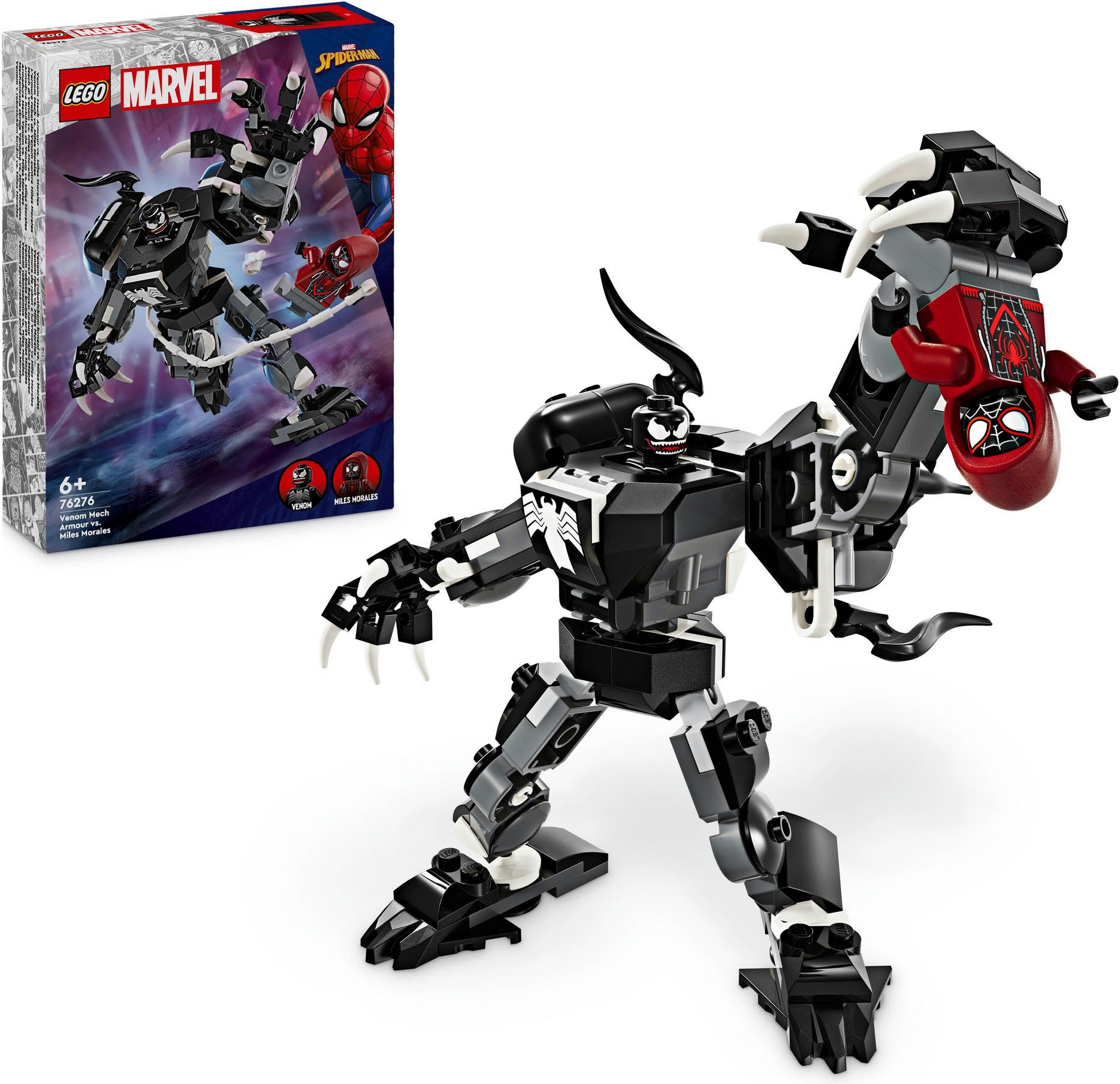 LEGO® Konstruktionsspielsteine »Venom Mech vs. Miles Morales (76276), LEGO Super Heroes«, (134 St.), Made in Europe