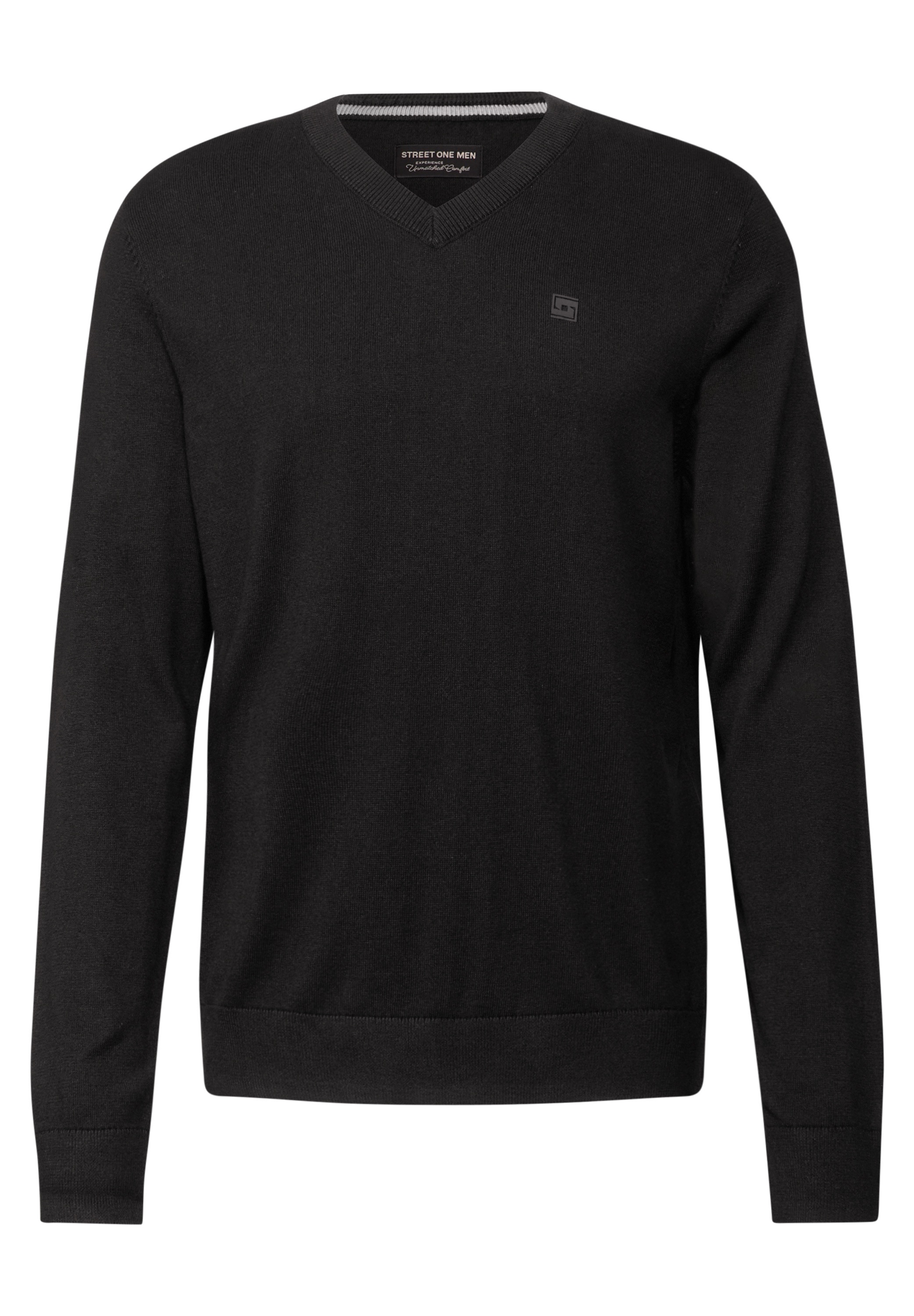 STREET ONE MEN Strickpullover, aus reiner Baumwolle