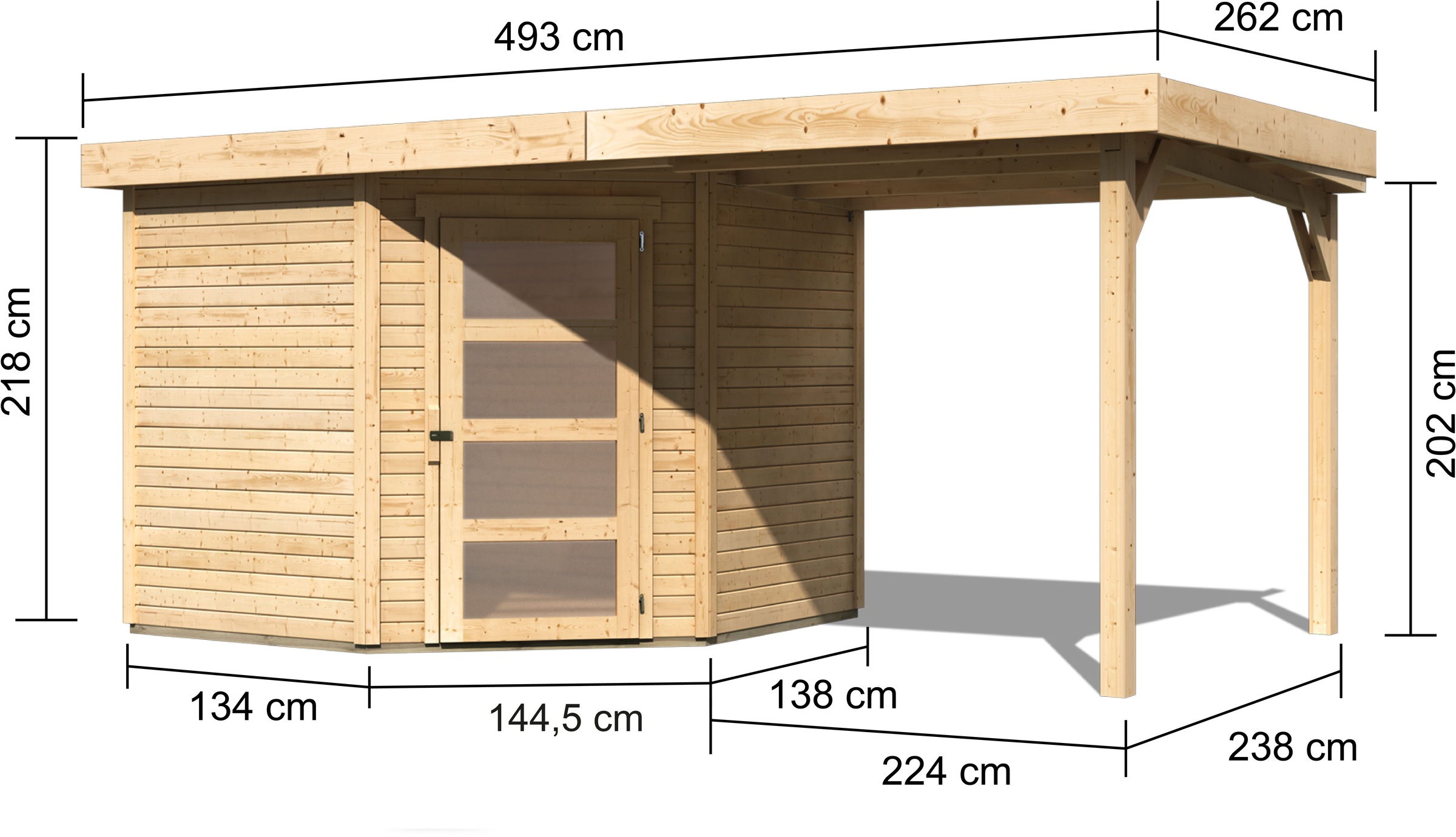Karibu Gartenhaus »Schwandorf 5«, aus hochwertiger nordischer Fichte