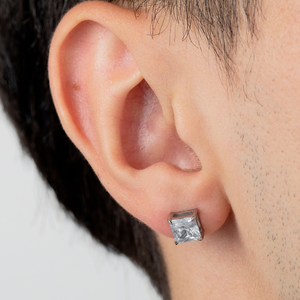 Lotus Paar Ohrstecker »Men's Earrings« mit Glasstein