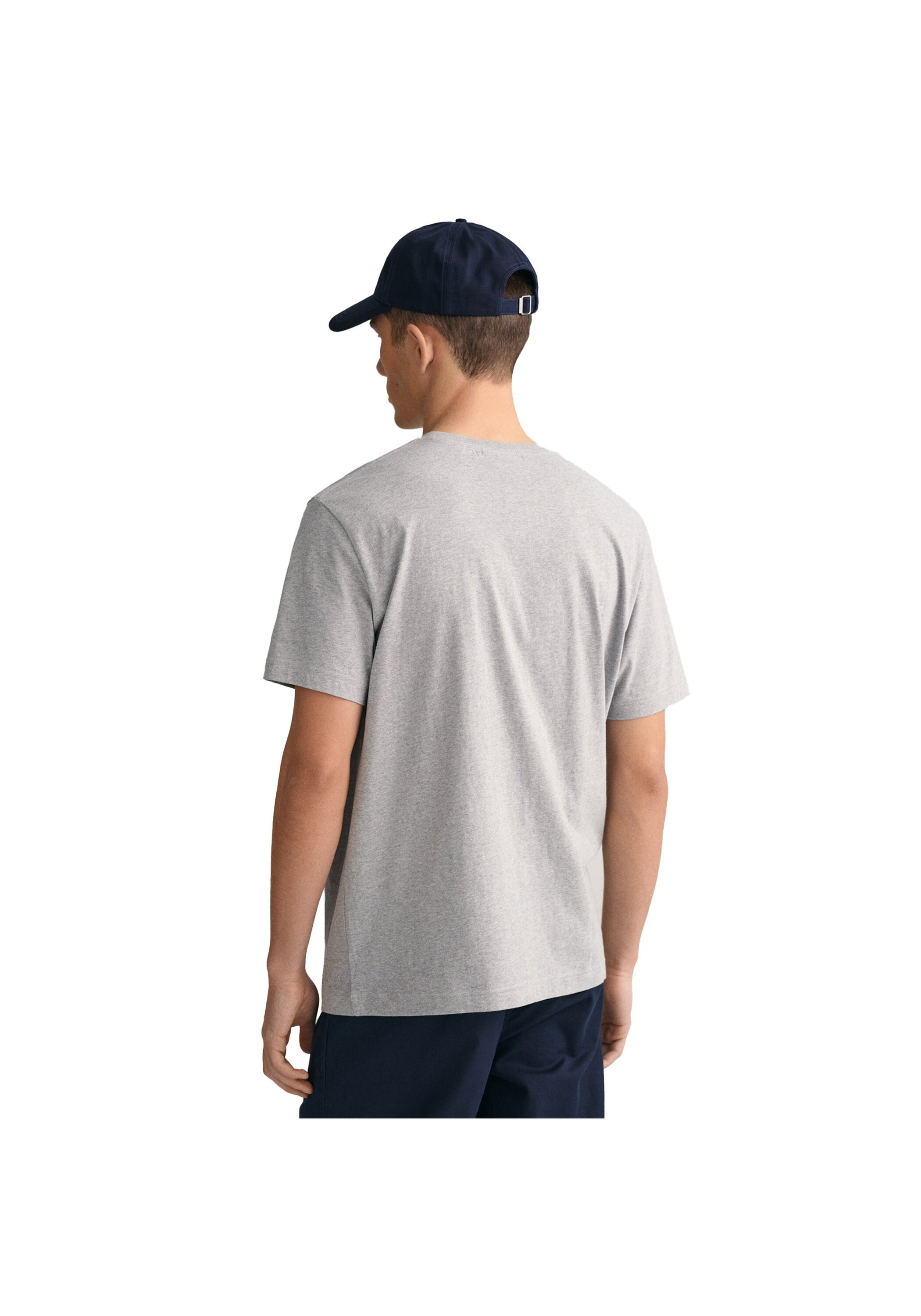 Gant T-shirt à Manches Courtes 2003184 Regular Fit Grey Melange XL Homme 5