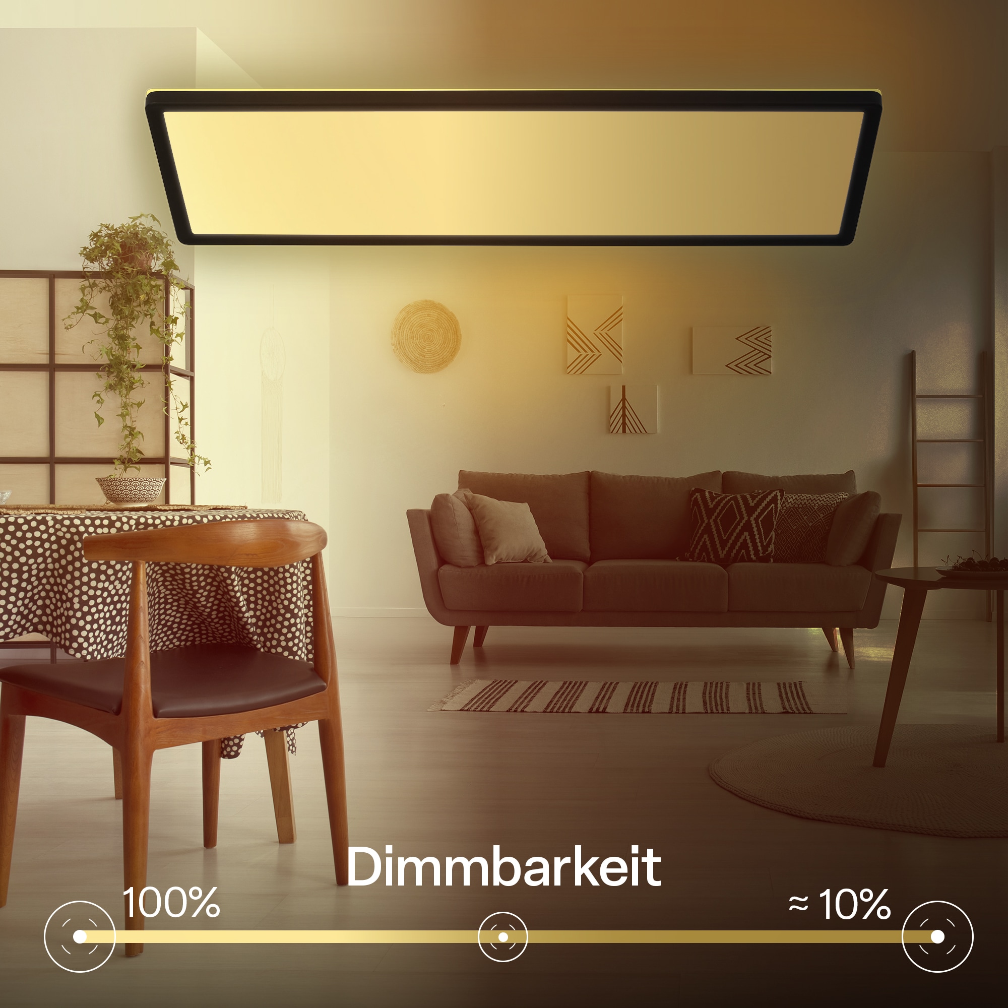 B.K.Licht LED Panel »SHALLOW« LED-Board 1 Stk. Neutralweiß 58x20x3 cm, Badlampe, Badezimmer, Küche, Wohnzimmer