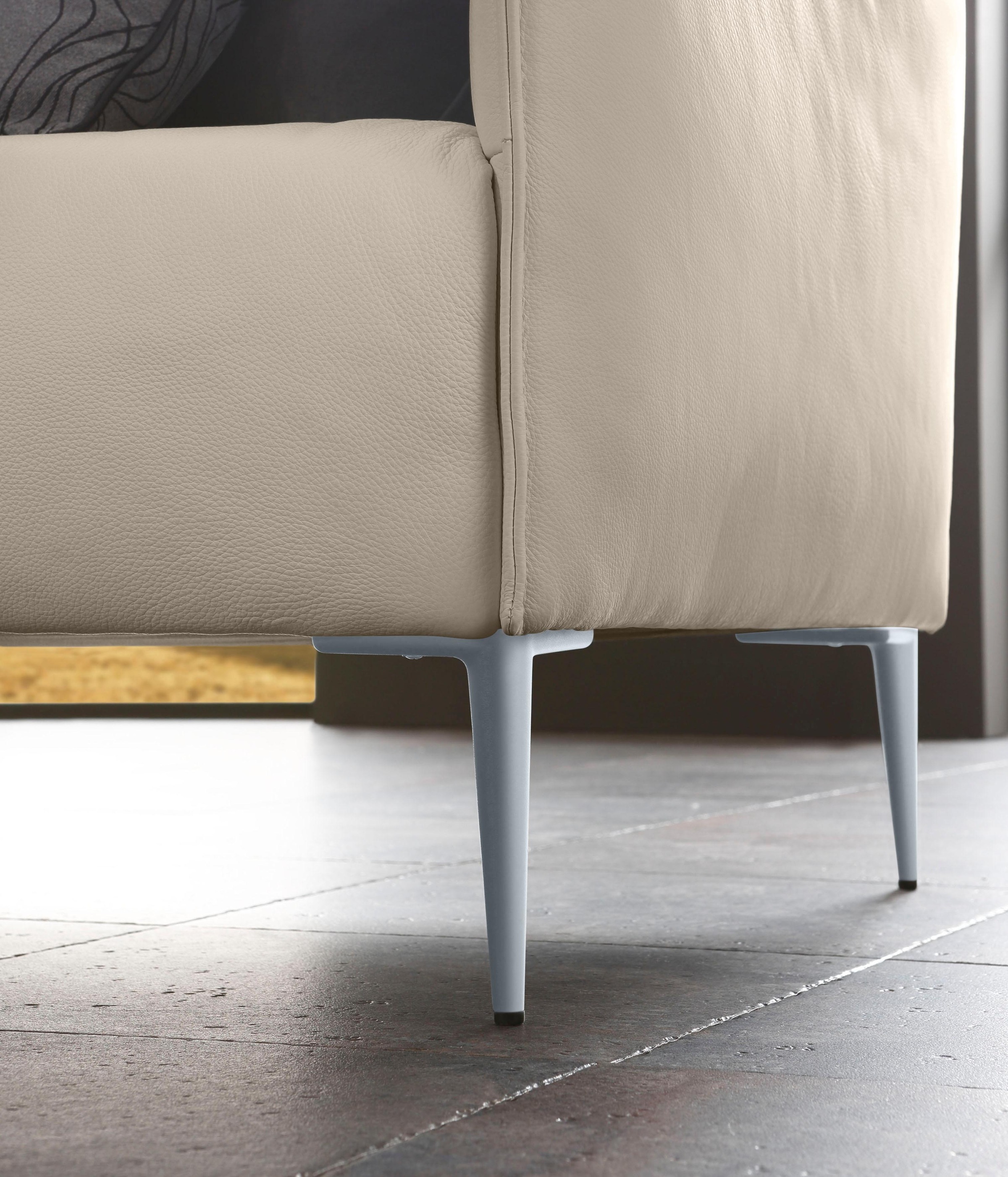 W.SCHILLIG 2,5-Sitzer »sally« mit Metallfüßen in Silber matt, Breite 194 cm