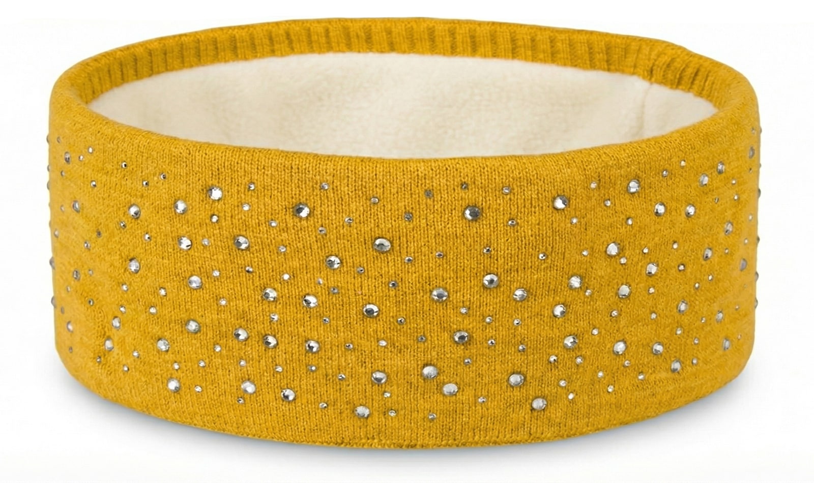 styleBREAKER Stirnband "Feinstrick Stirnband mit Strass" 1 Stk.