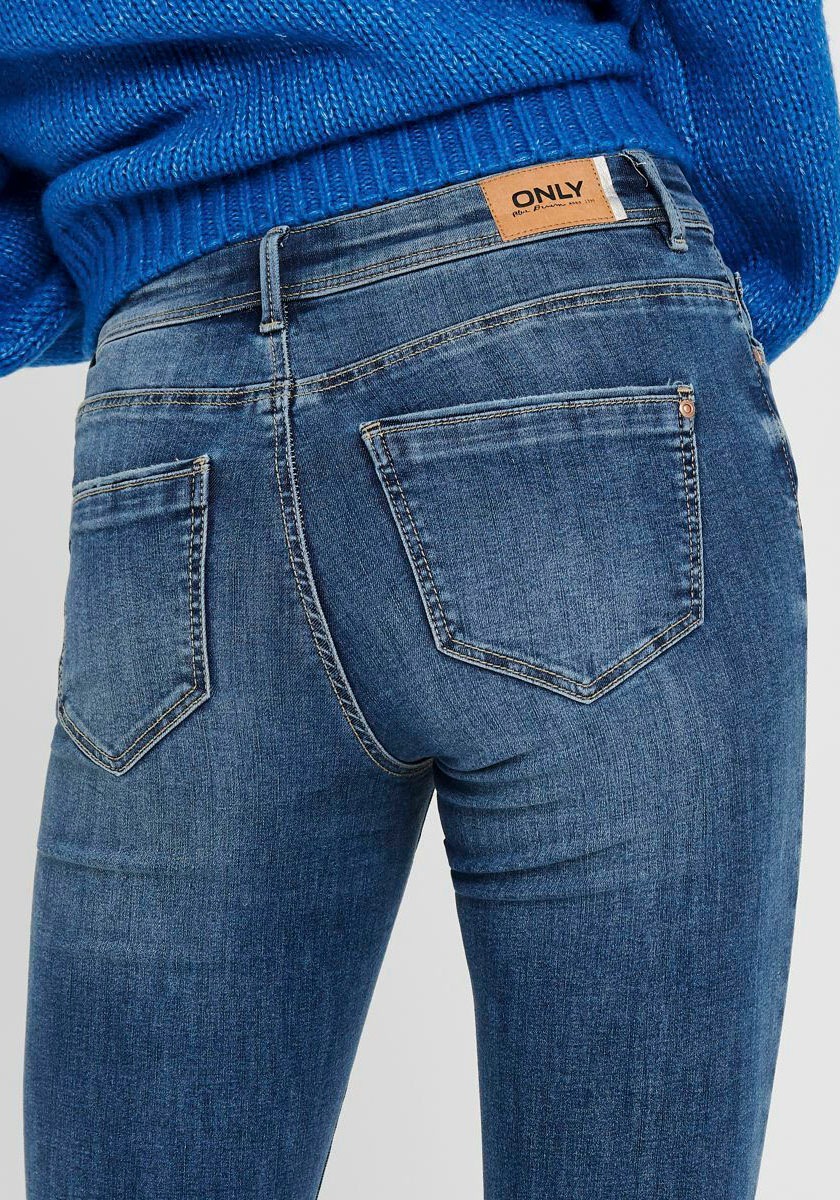Thumbnail - ONLY Skinny-fit-Jeans "ONLWAUW – Skinny-Jeans mit Destroyed-Effekt und Stretch", skinny fit, modisch, Denim, Baumwollmis...