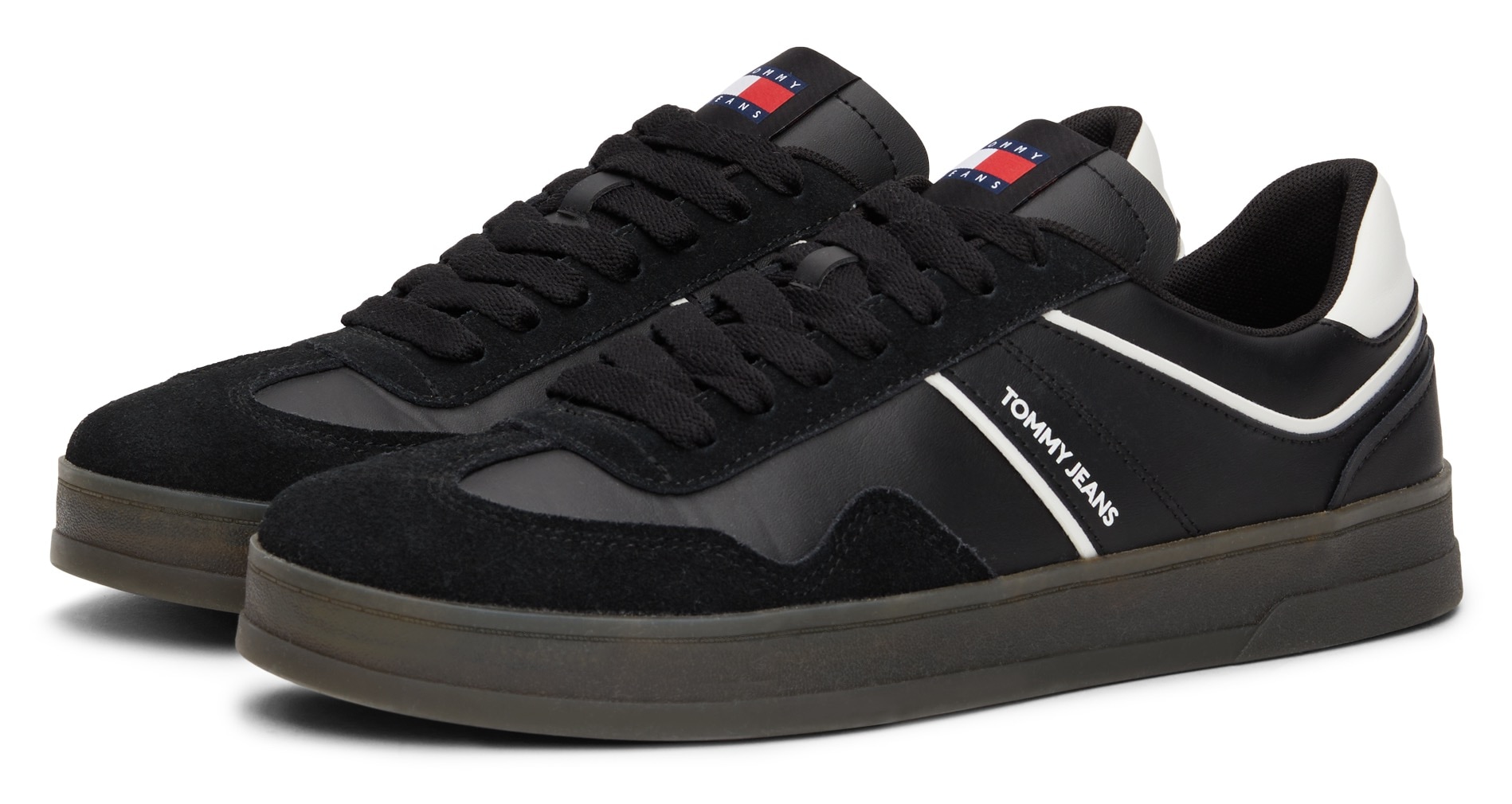 Tommy Jeans Plateausneaker "TJM LEATHER RETRO CUPSOLE", Freizeitschuh, Halb günstig online kaufen