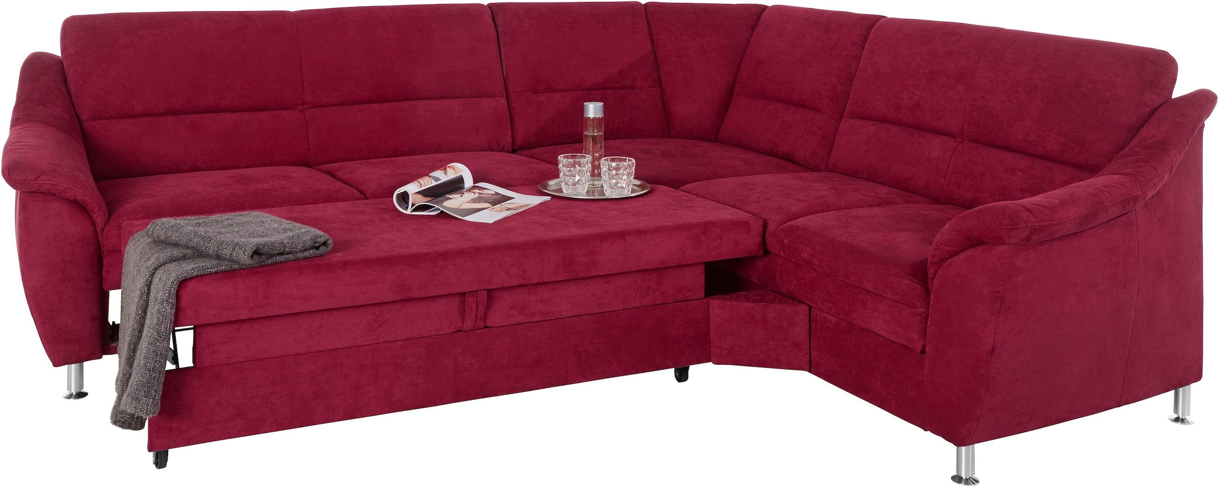 Places of Style Ecksofa »Cardoso L-Form«, mit Trapezecke für mehr Sitzkomfort, wahlweise auch mit Bettfunktion