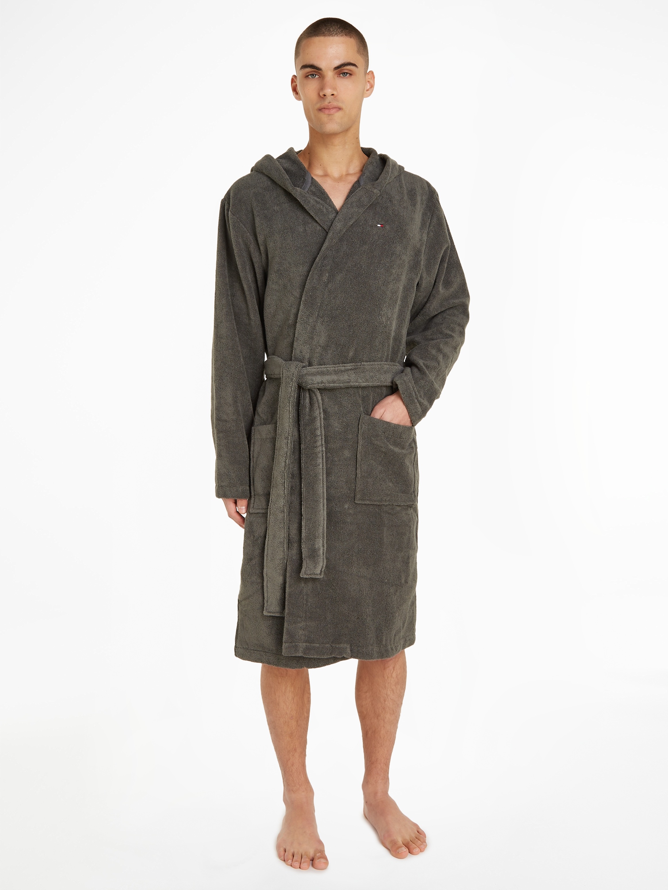 Tommy Hilfiger Underwear Bademantel, mit Bindegürteler Set, mit aufgesetzte günstig online kaufen