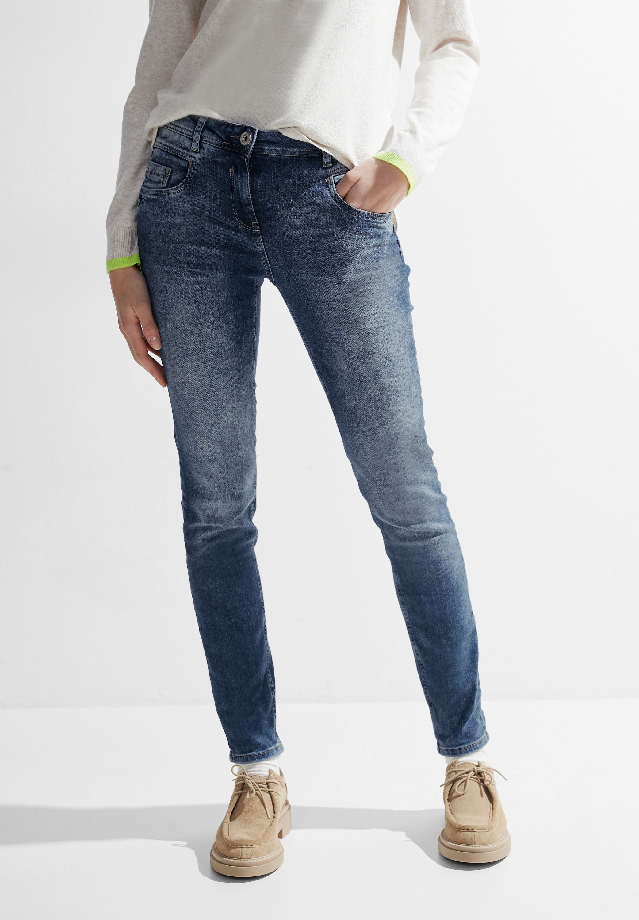 Cecil Skinny-fit-Jeans, High Waist