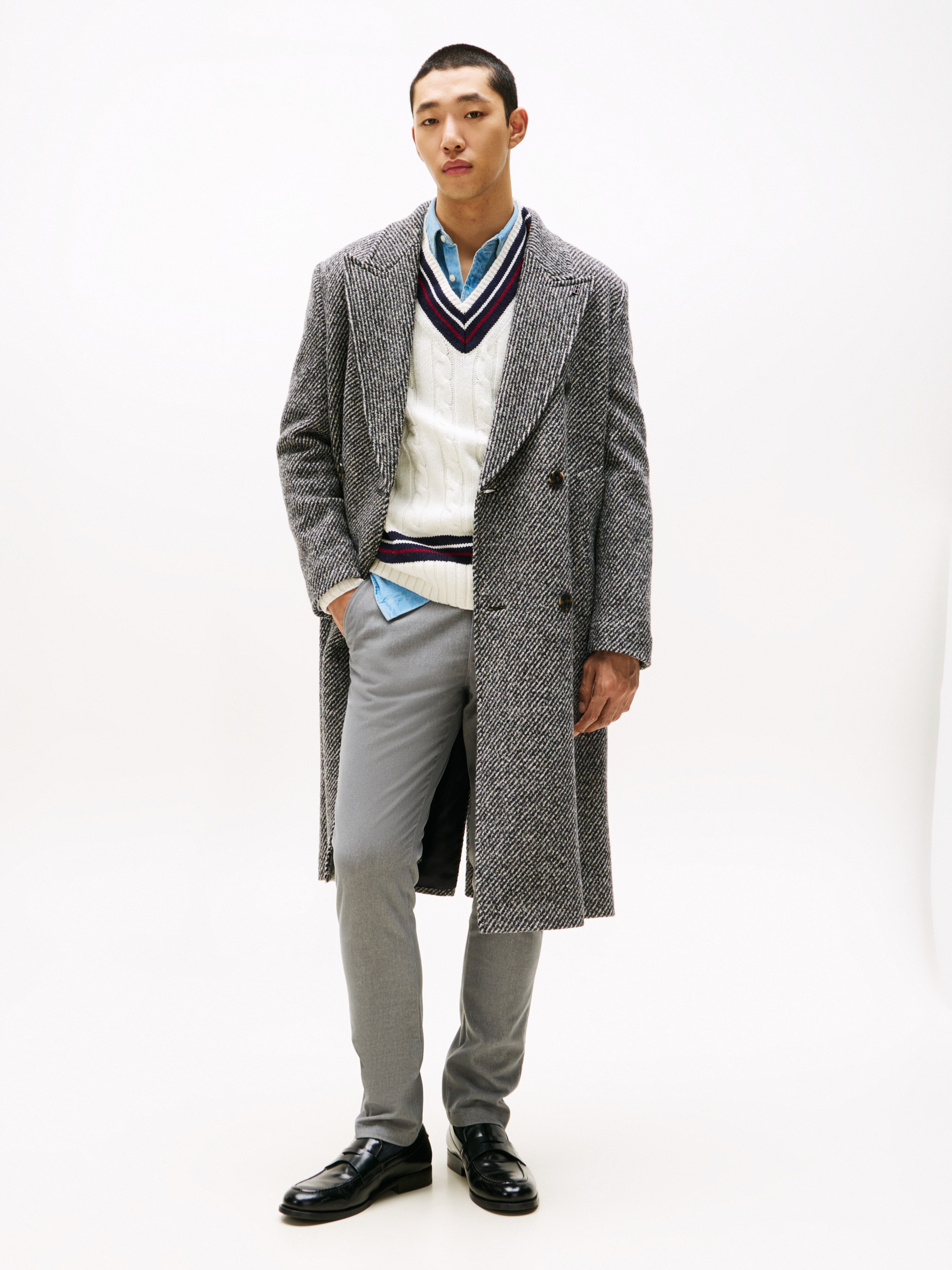 Thumbnail - Tommy Hilfiger Chinohose "BLEECKER BRUSHED MARL" Slim Fit, gebürstete Melangeoptik