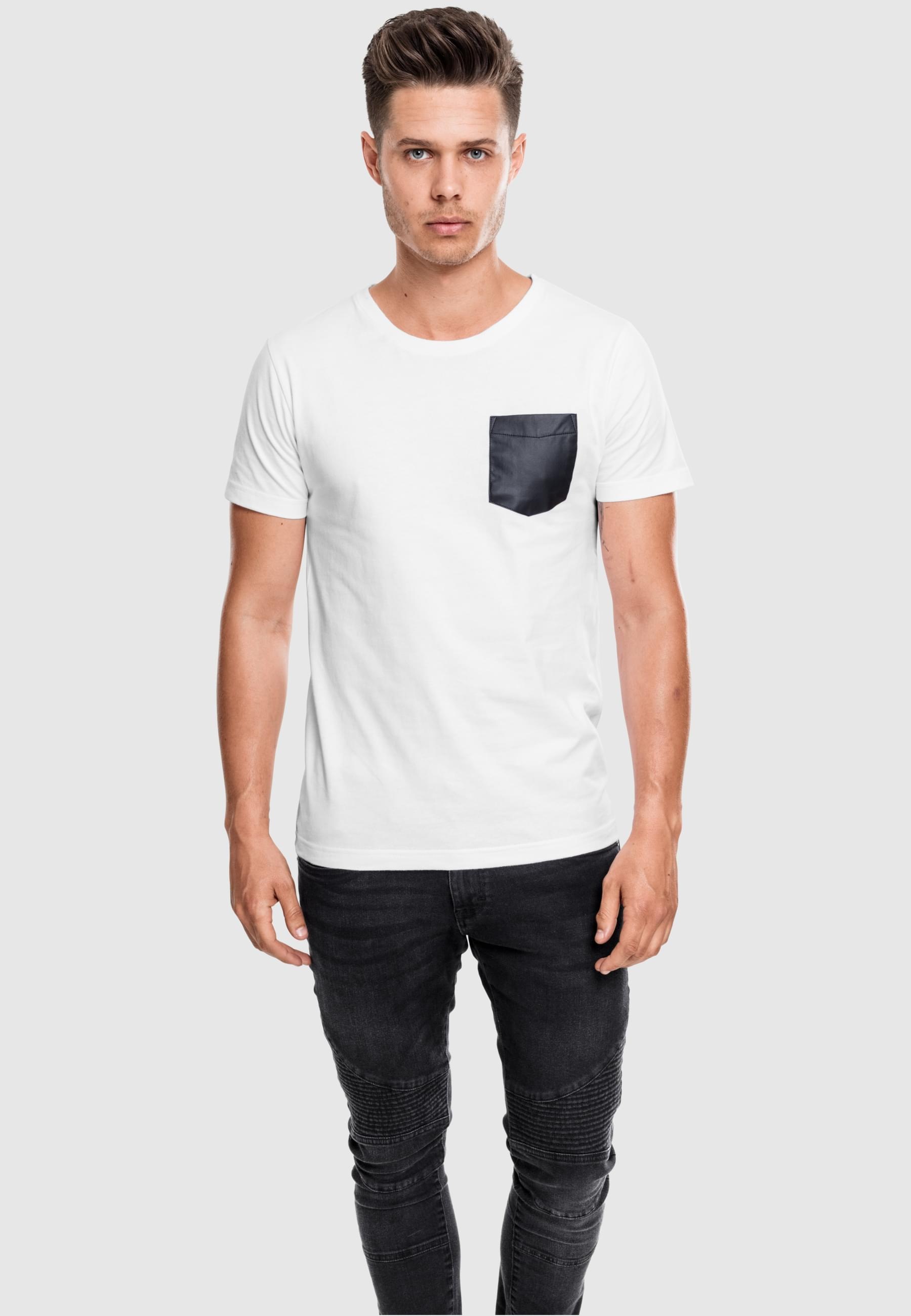 URBAN CLASSICS T-Shirt »Urban Classics Herren Synthetic Leather Pocket Tee«, (1 tlg.)
