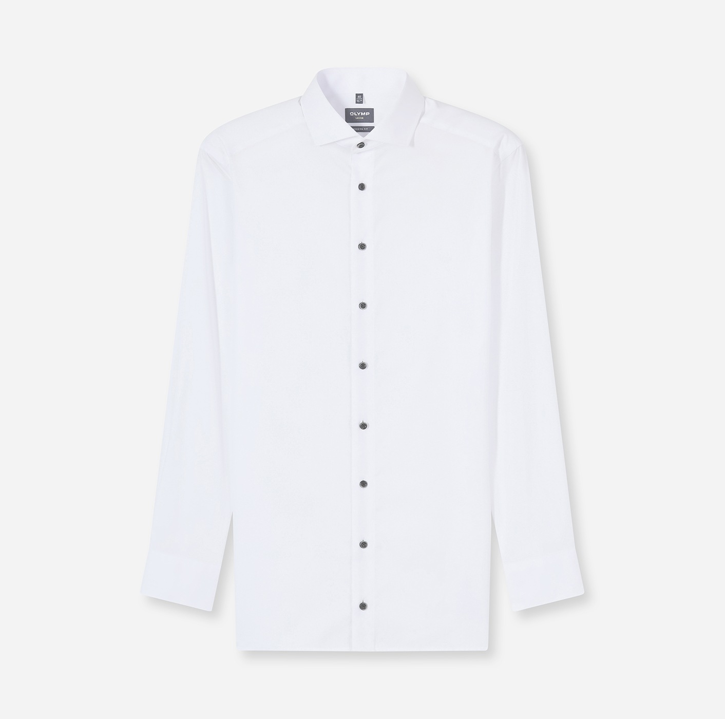 OLYMP Langarmhemd "Luxor" Businesshemd, unifarben, modern fit, Royal-Kentkr günstig online kaufen
