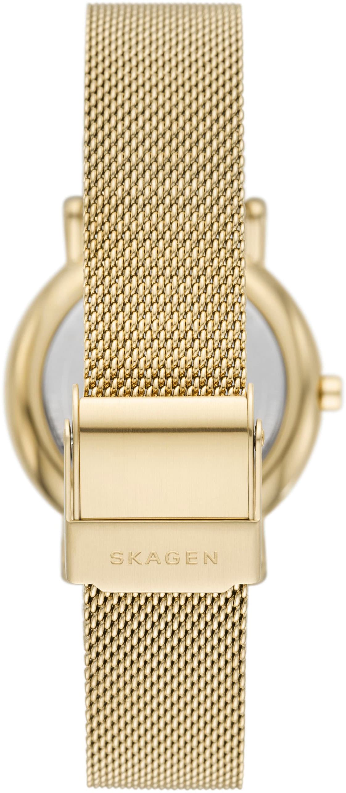 Skagen Quarzuhr »SIGNATUR LILLE, SKW3117«, Armbanduhr, Damenuhr, analog, Edelstahlarmband