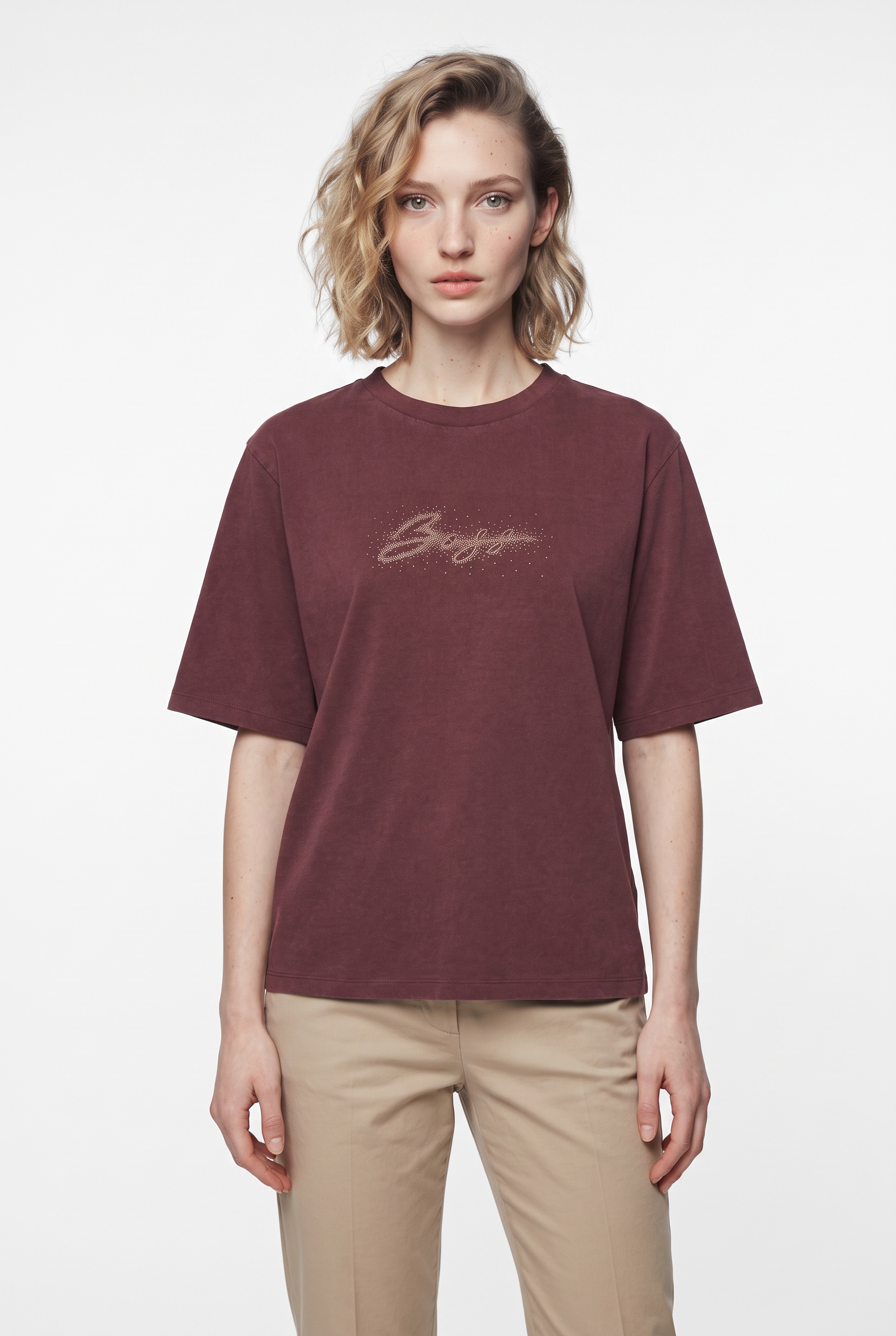 BOSS ORANGE T-Shirt "Eregular Premium Damenmode" aus reiner Baumwolle, Relaxed Fit