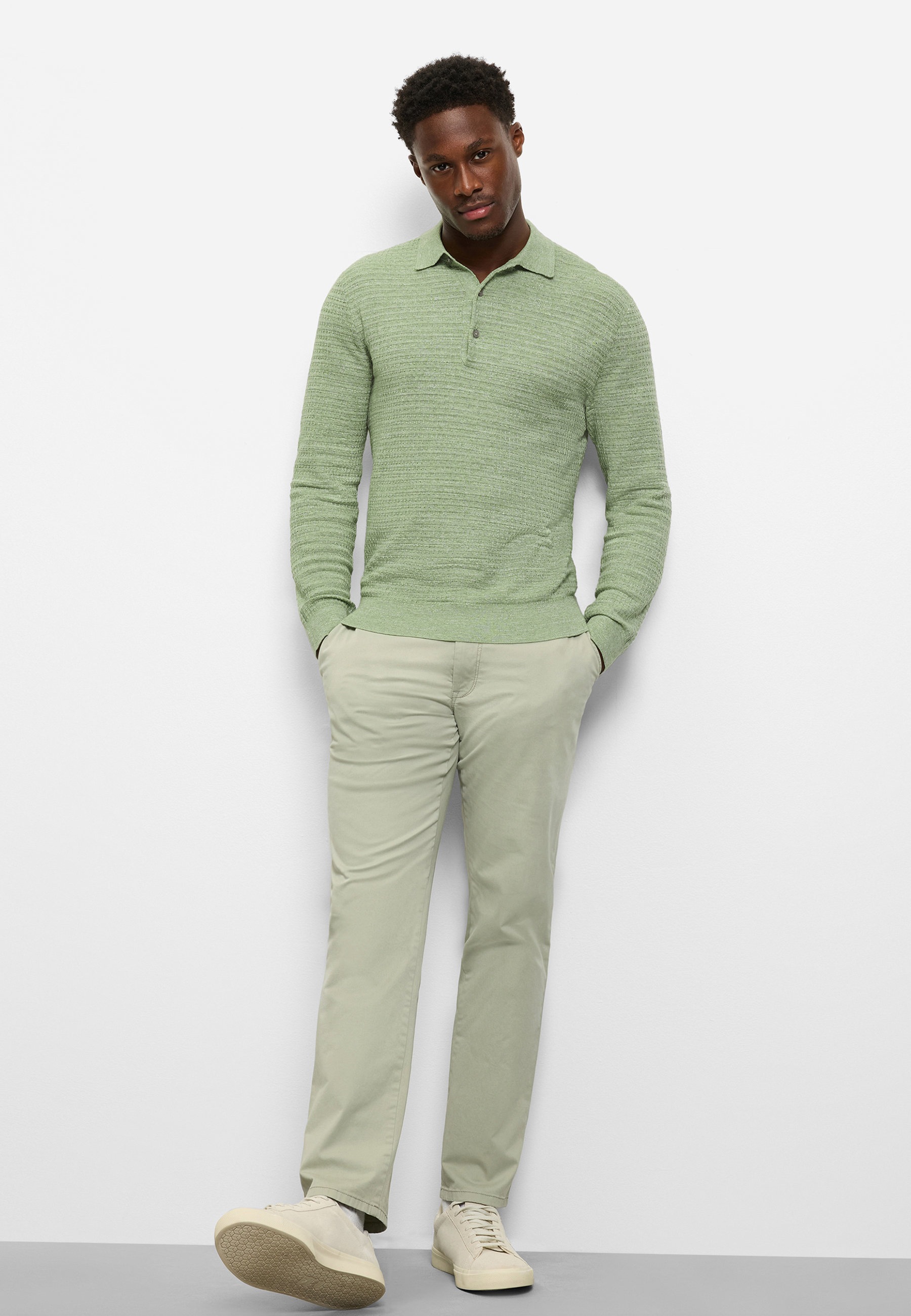 Thumbnail - OLYMP Langarm-Poloshirt "OLYMP Casual Strick"