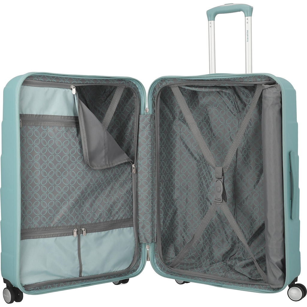 travelite Hartschalen-Trolley »Kalisto, 76 cm, aqua«, 4 Rollen