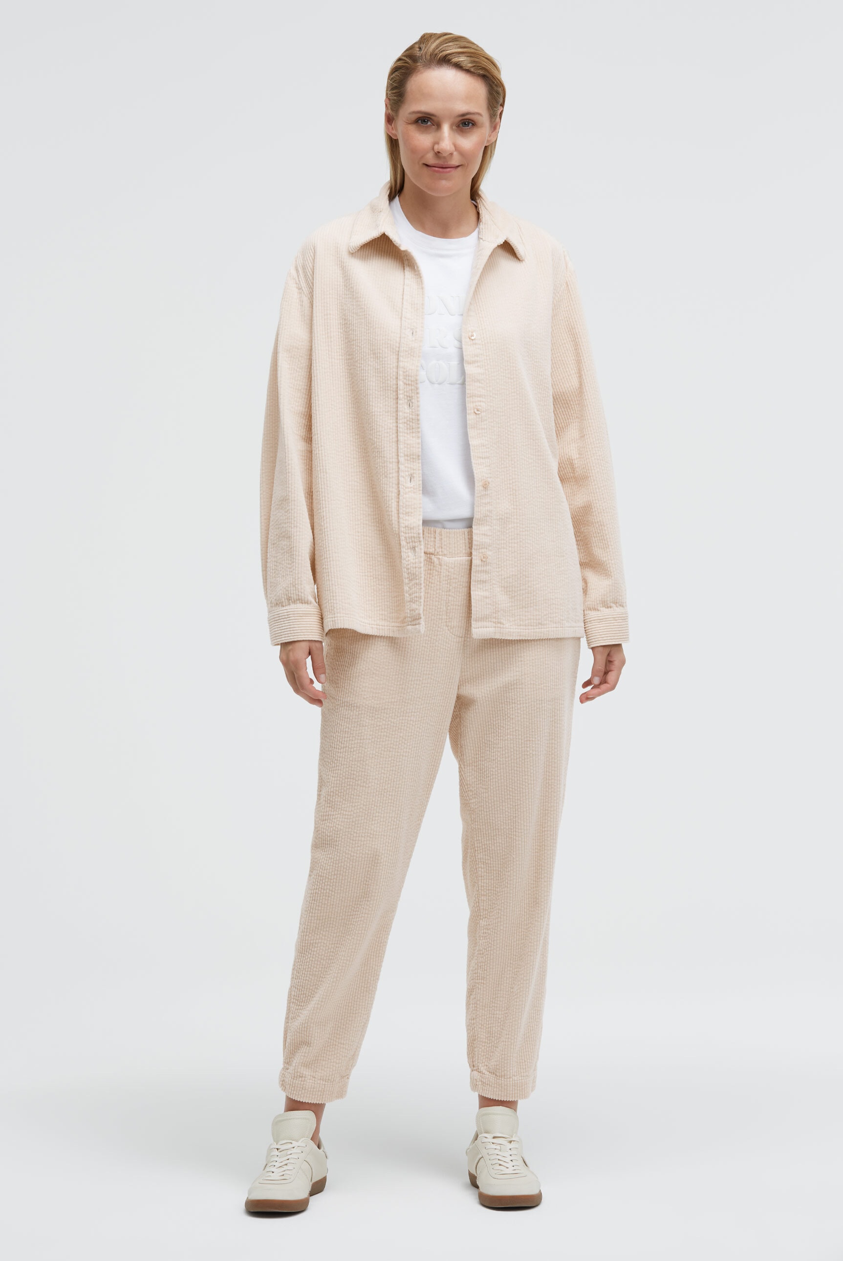 SENSES.THE LABEL Langarmbluse aus softem Breitcord