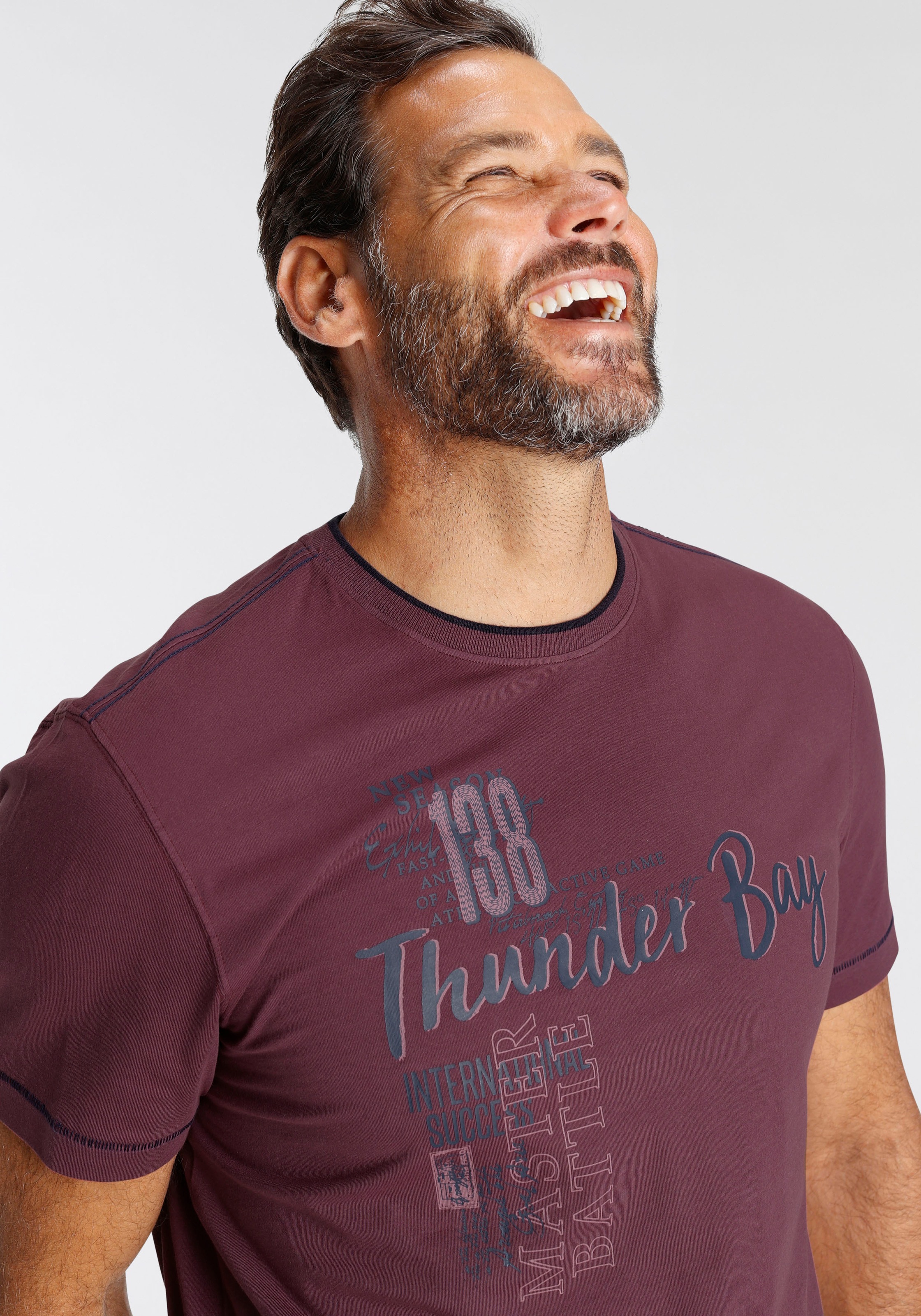 Thumbnail - Mans World T-Shirt Kurzarm, lässiger Print, aus Baumwolle