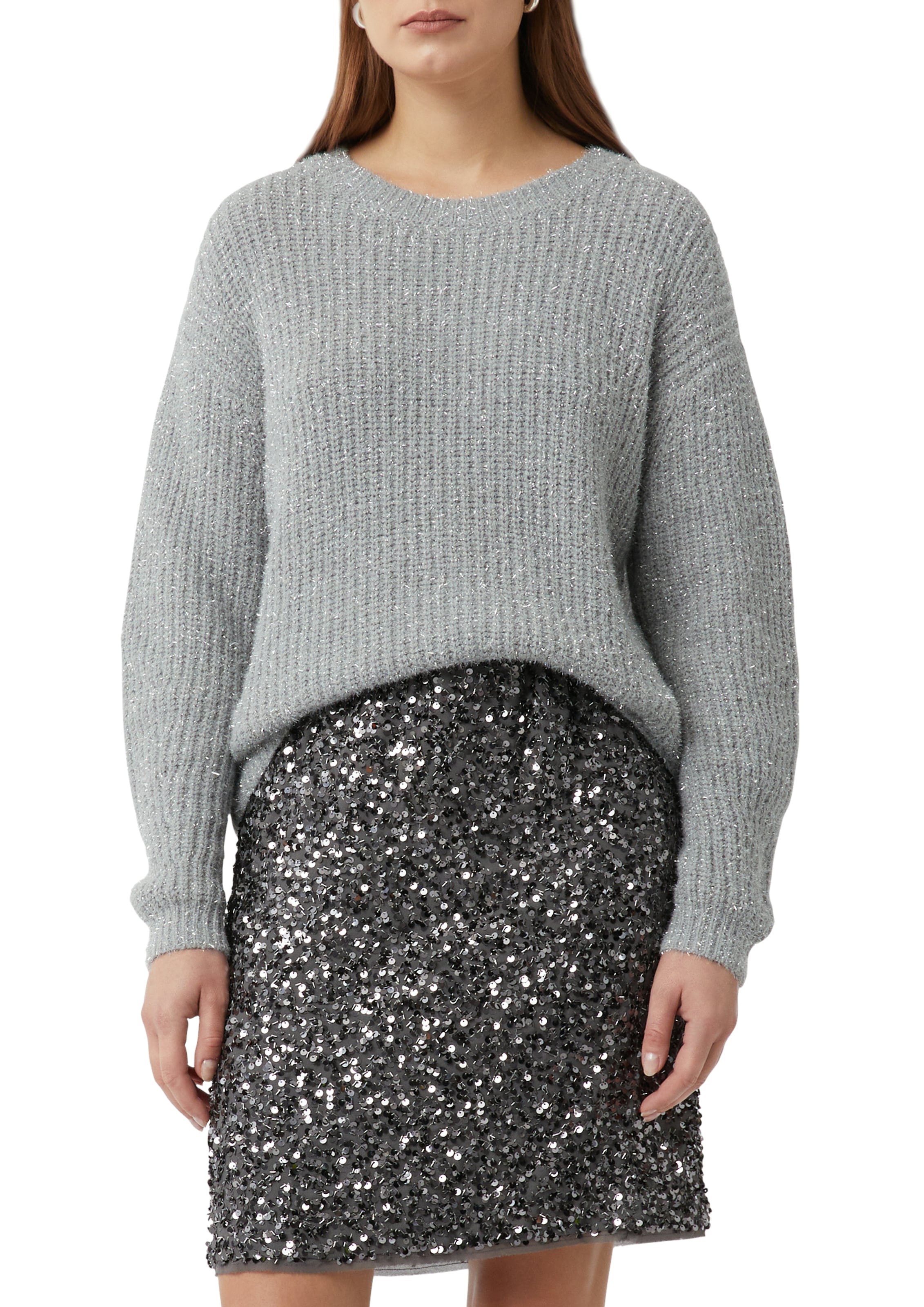 Comma Strickpullover mit Glitzerfäden günstig online kaufen