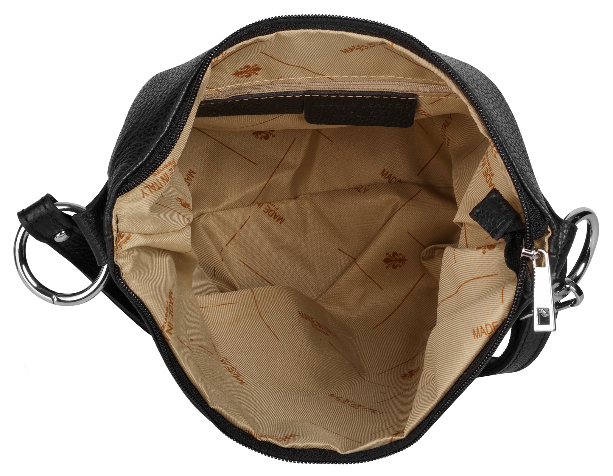 Cluty Umhängetasche, echt Leder, Made in Italy