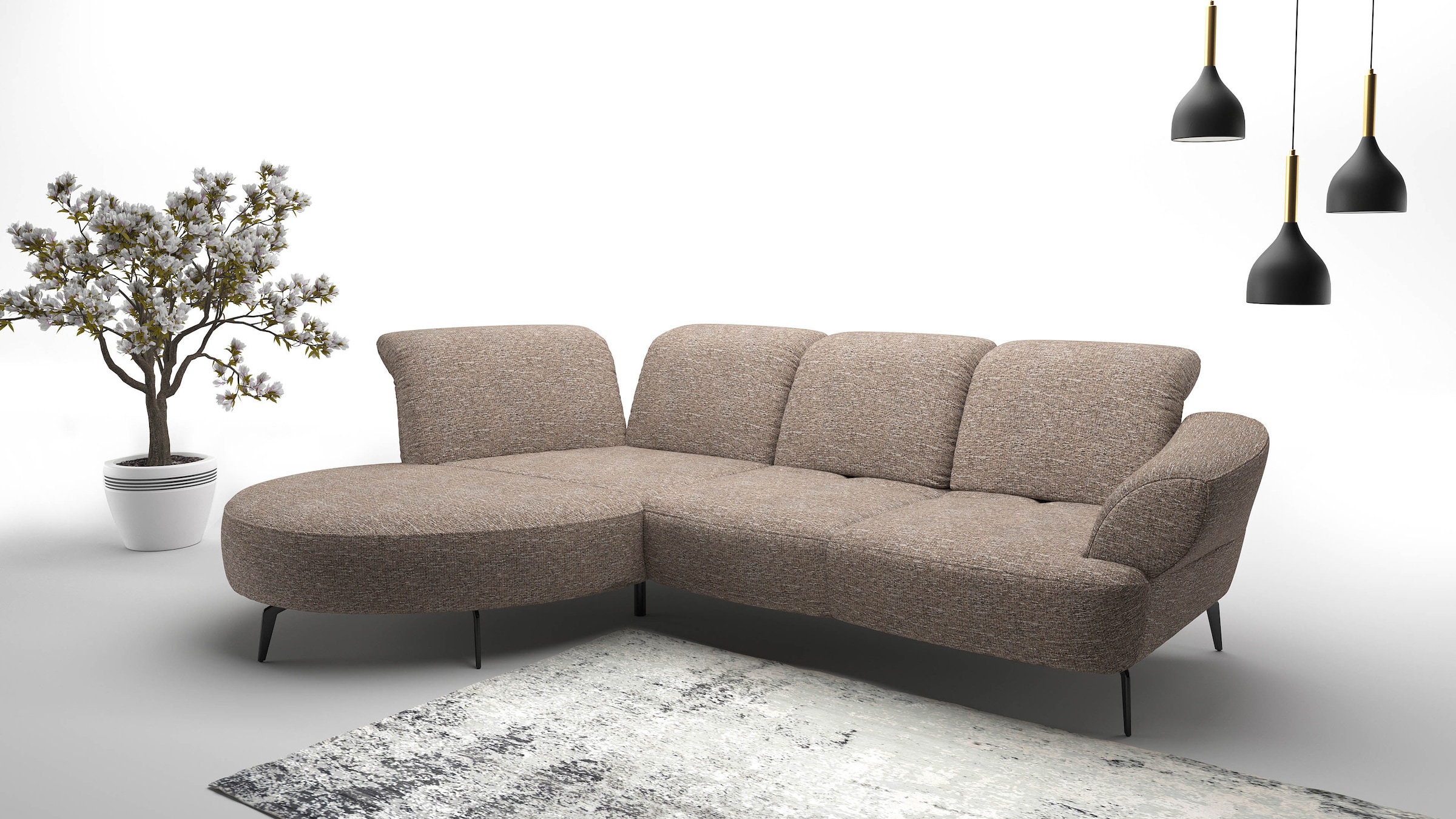 sit&more Ecksofa "Dance, L-Form, inkl. Sitztiefenverstellung" inkl. Click&S günstig online kaufen