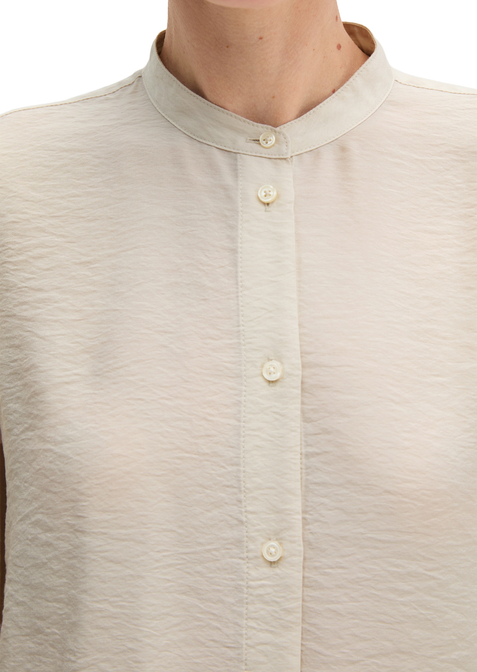 MARC O'POLO Long Sleeve Blouse Grey Silk 46 3