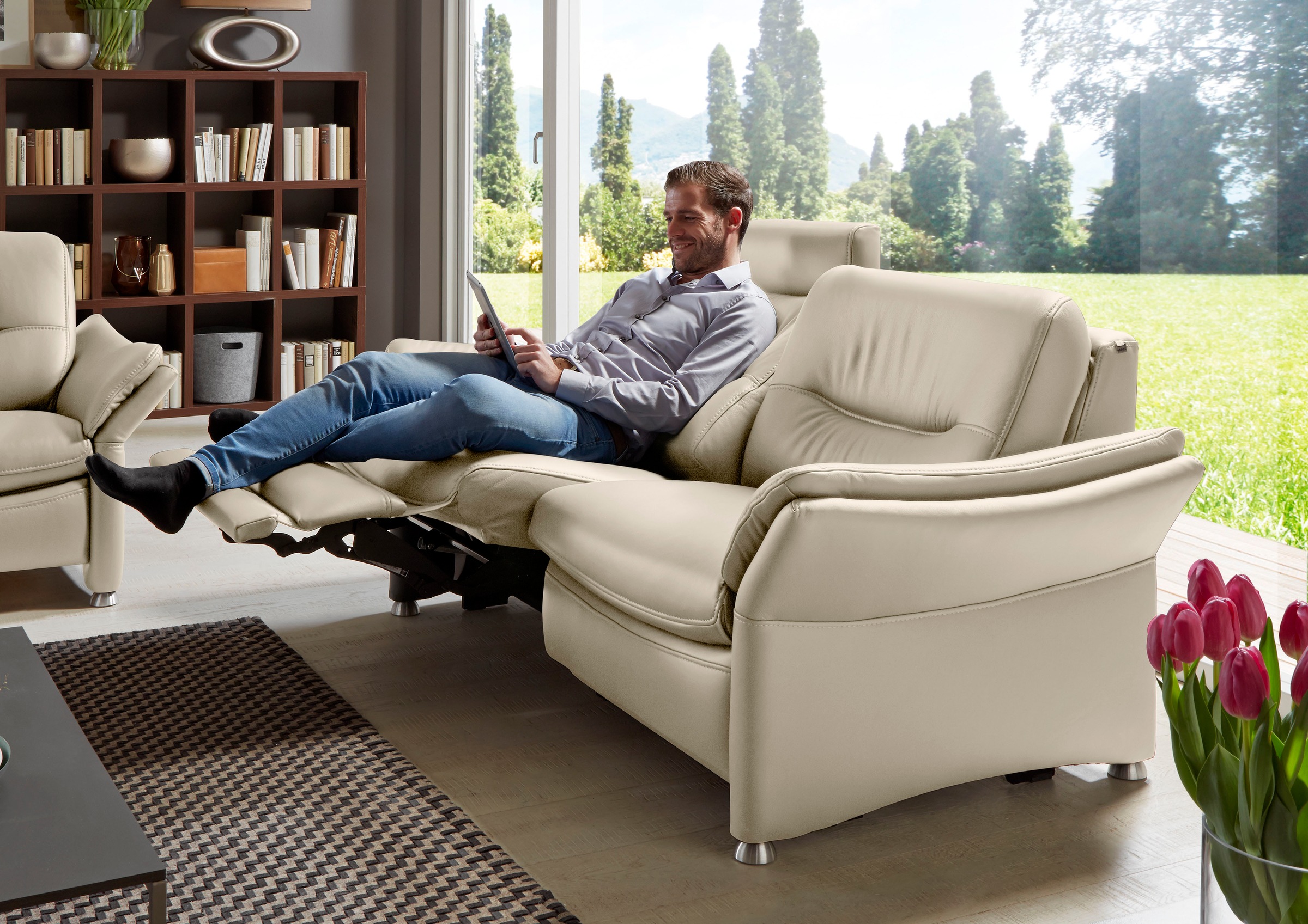 HUKLA 2,5-Sitzer "HU-SF15058 Ledersofa, Breite 194 cm" aus Leder, optional günstig online kaufen