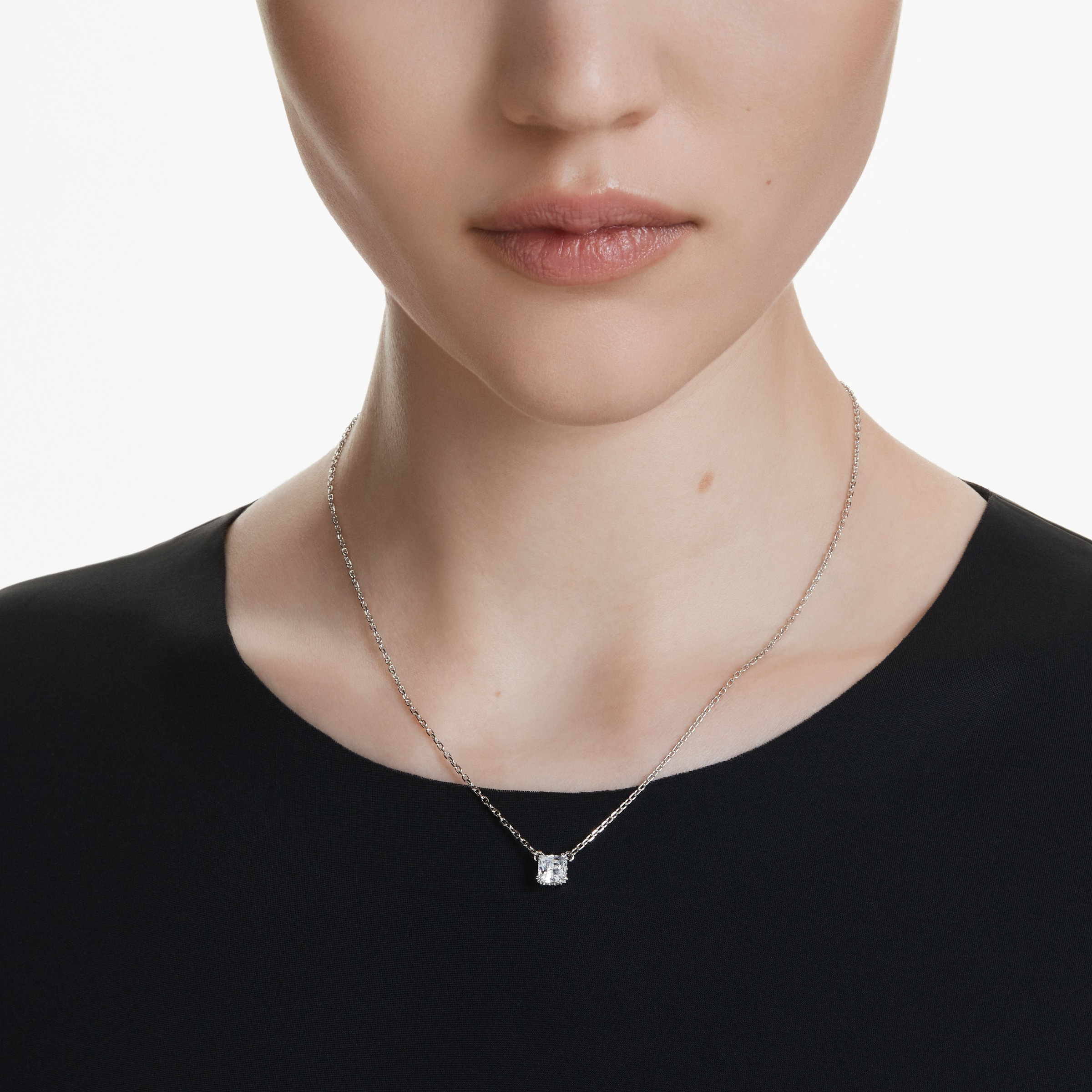 Swarovski Kette mit Anhänger »Stilla Square Attract, 5701903, 5701904«, mit Swarovski® Zirkonia (synth.)