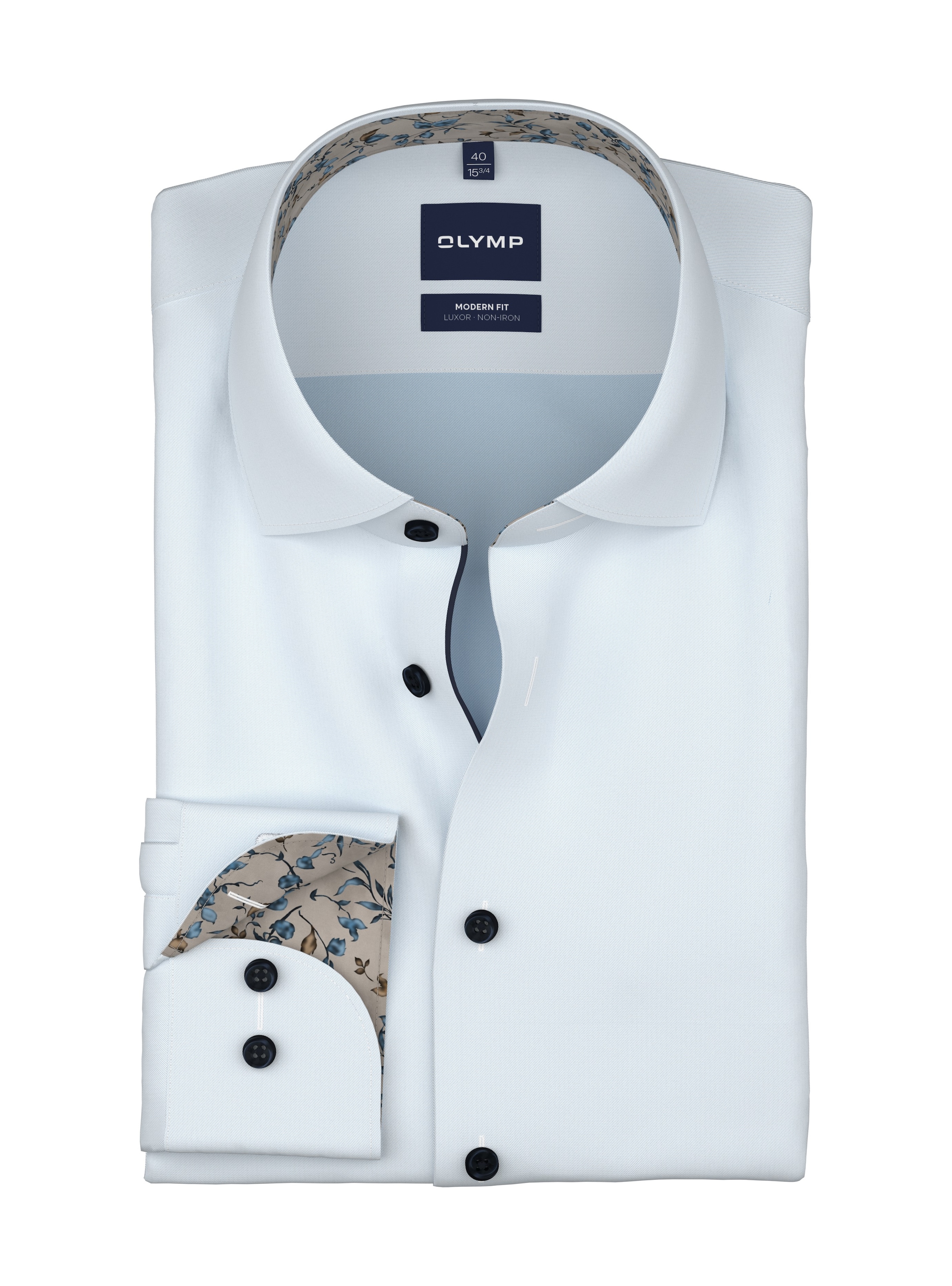 OLYMP Langarmhemd "Luxor" Businesshemd, Global-Kentkragen, Modern Fit
