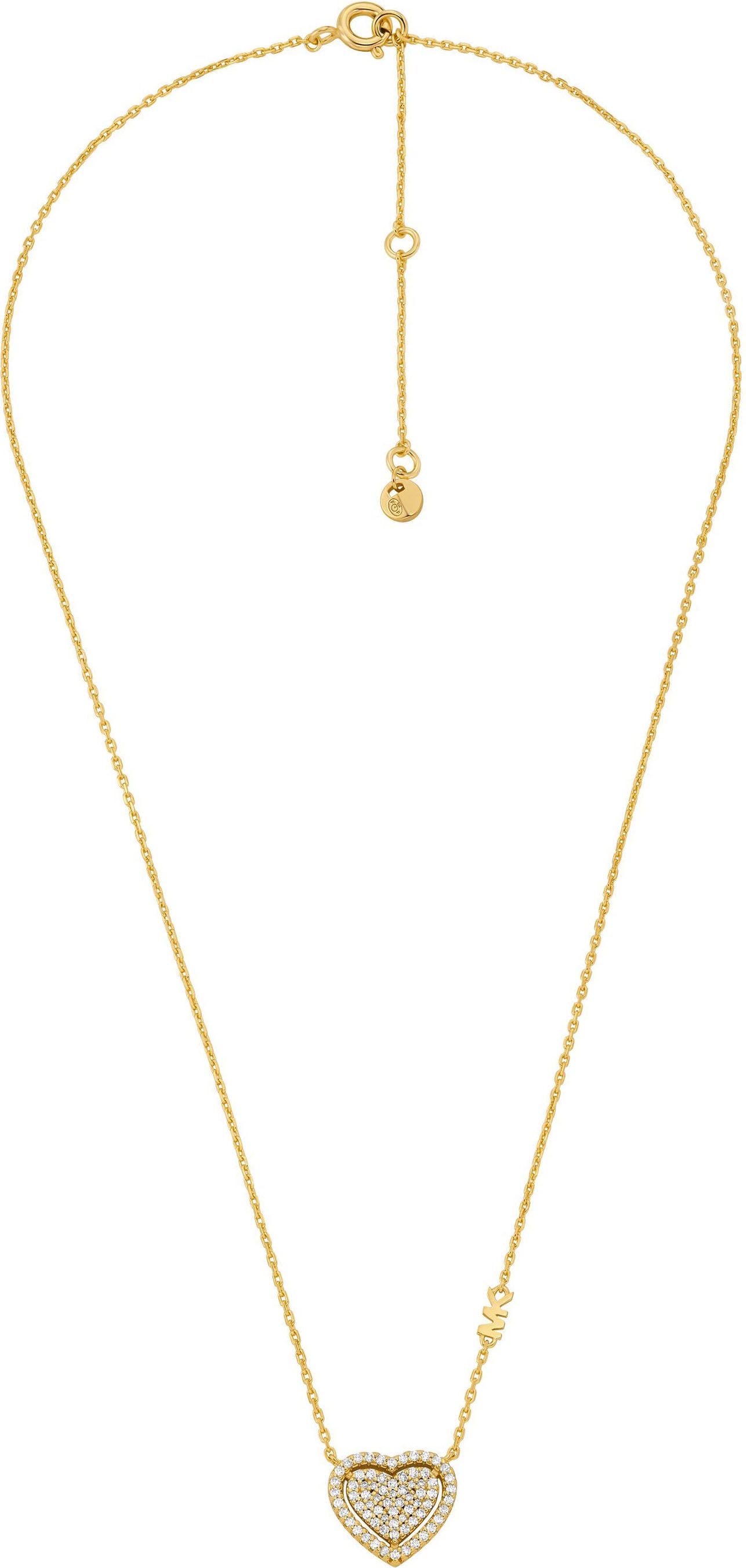 MICHAEL KORS Ohrring und Ketten Set »Schmuckset Mulitpack Silber 925 Premium Kors Love Herz, MKC1756CZSET«, (Set, 3 tlg.), mit Zirkonia (synth.)