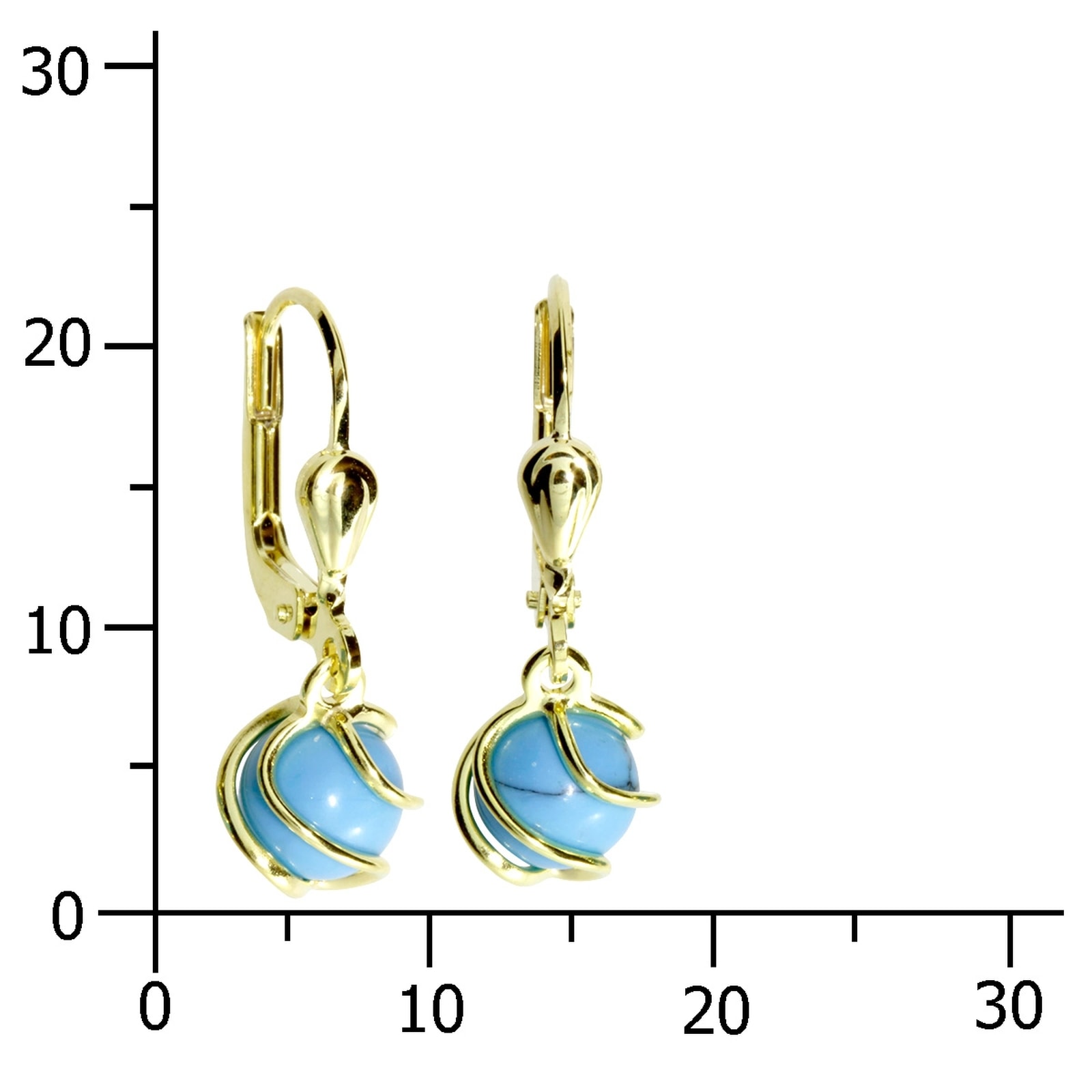OSTSEE-SCHMUCK Paar Ohrhänger »Ostsee-Schmuck Ohrhänger Goldkäfig Ohrhänger Goldkäfig«, (2 tlg.)