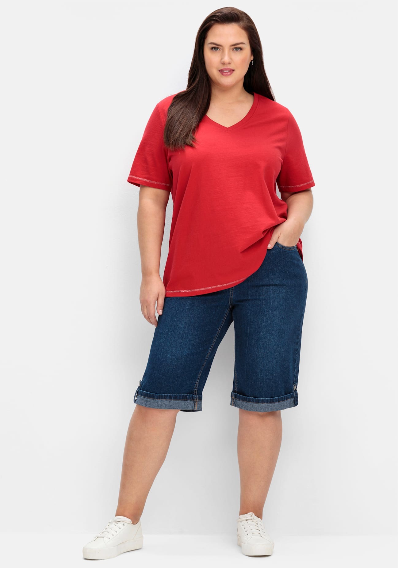 Sheego Jeansbermudas, (1 tlg.) günstig online kaufen