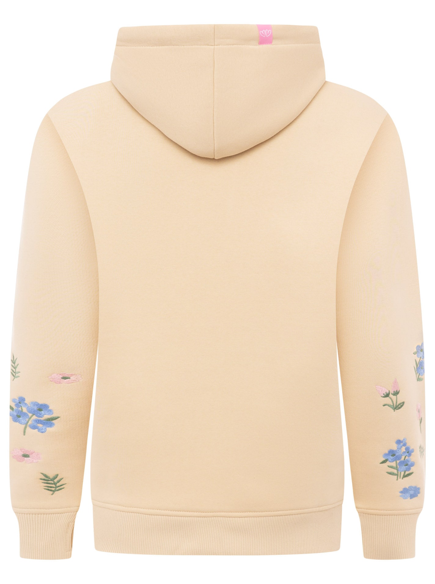 Zwillingsherz Hoodie »"Blumenranken"«, mit gestickten Blumen am Arm, Kapuze, Fronttasche
