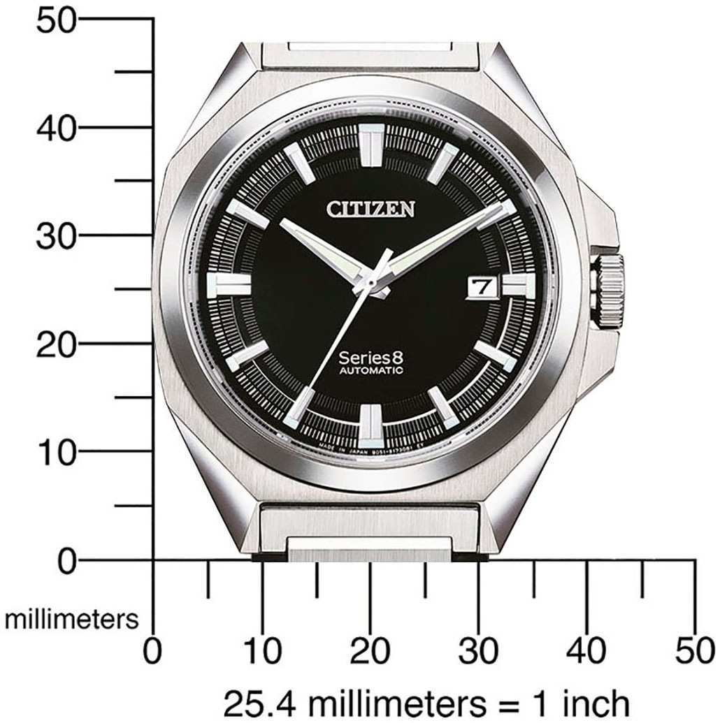 Citizen Automatikuhr »Series 8«, Armbanduhr, Herrenuhr, Damenuhr, Saphirglas, Edelstahlarmband