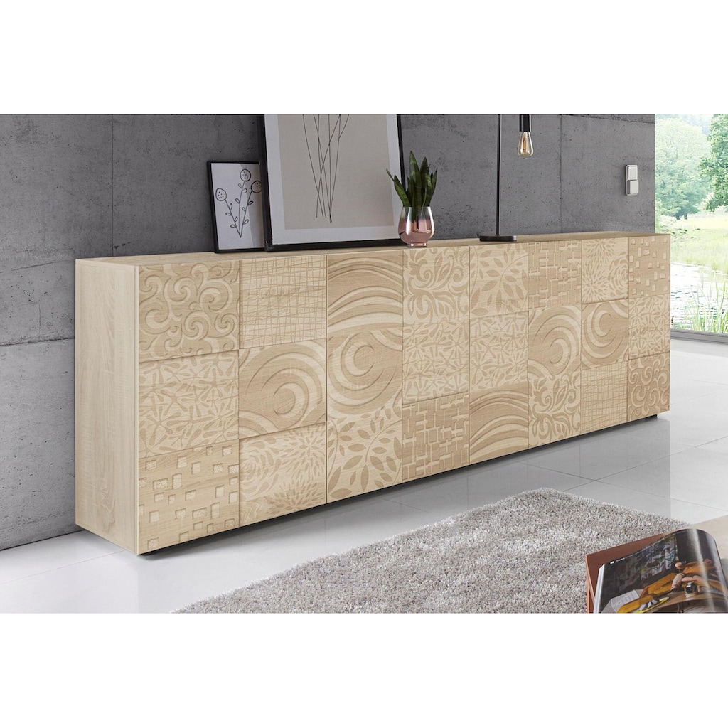 LC Sideboard »Miro«, Breite 241 cm mit dekorativem Siebdruck