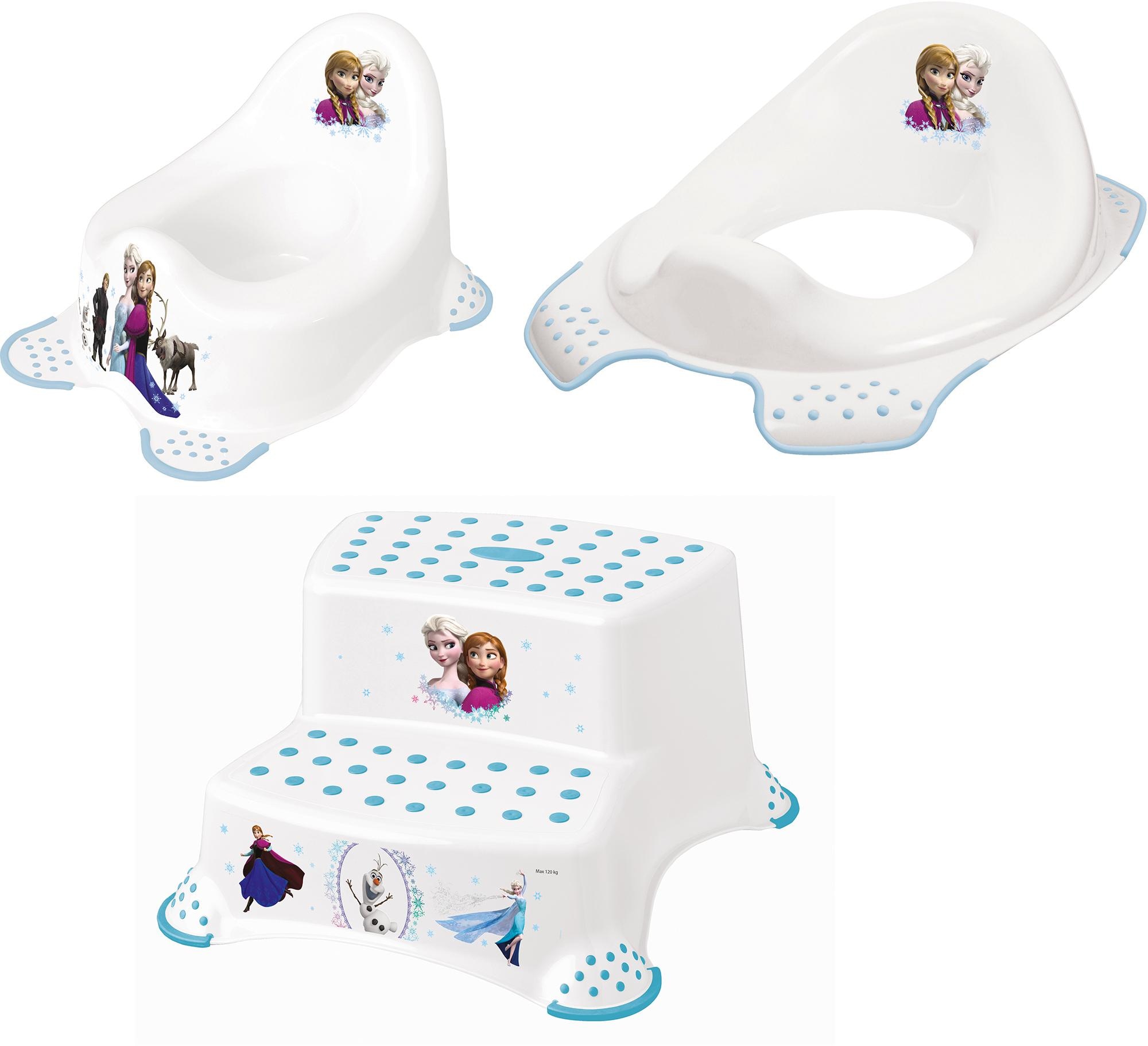 keeeper Töpfchen »Frozen«, (Set, 3 tlg.), Kinderpflege-Set - Töpfchen, Toilettensitz und Tritthocker