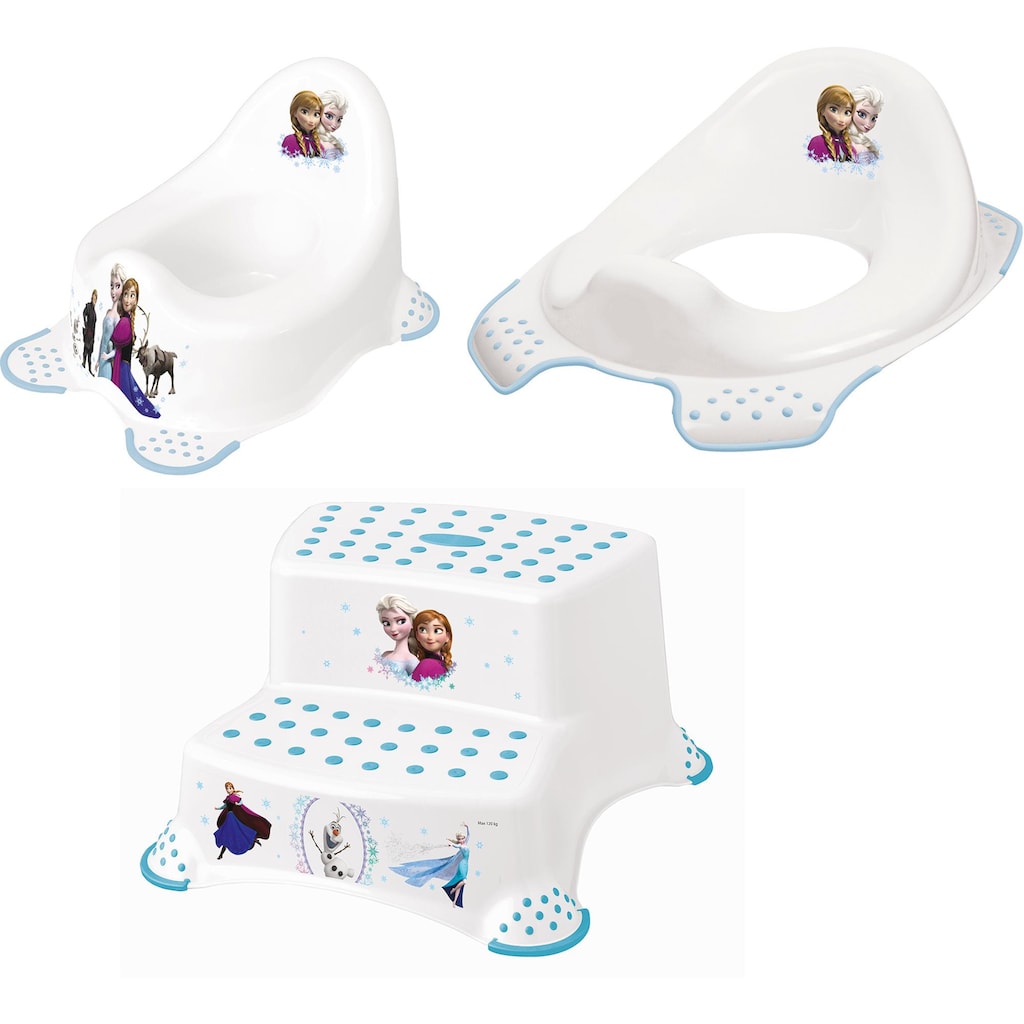 keeeper Töpfchen »Frozen«, (Set, 3 tlg.), Kinderpflege-Set - Töpfchen, Toilettensitz und Tritthocker