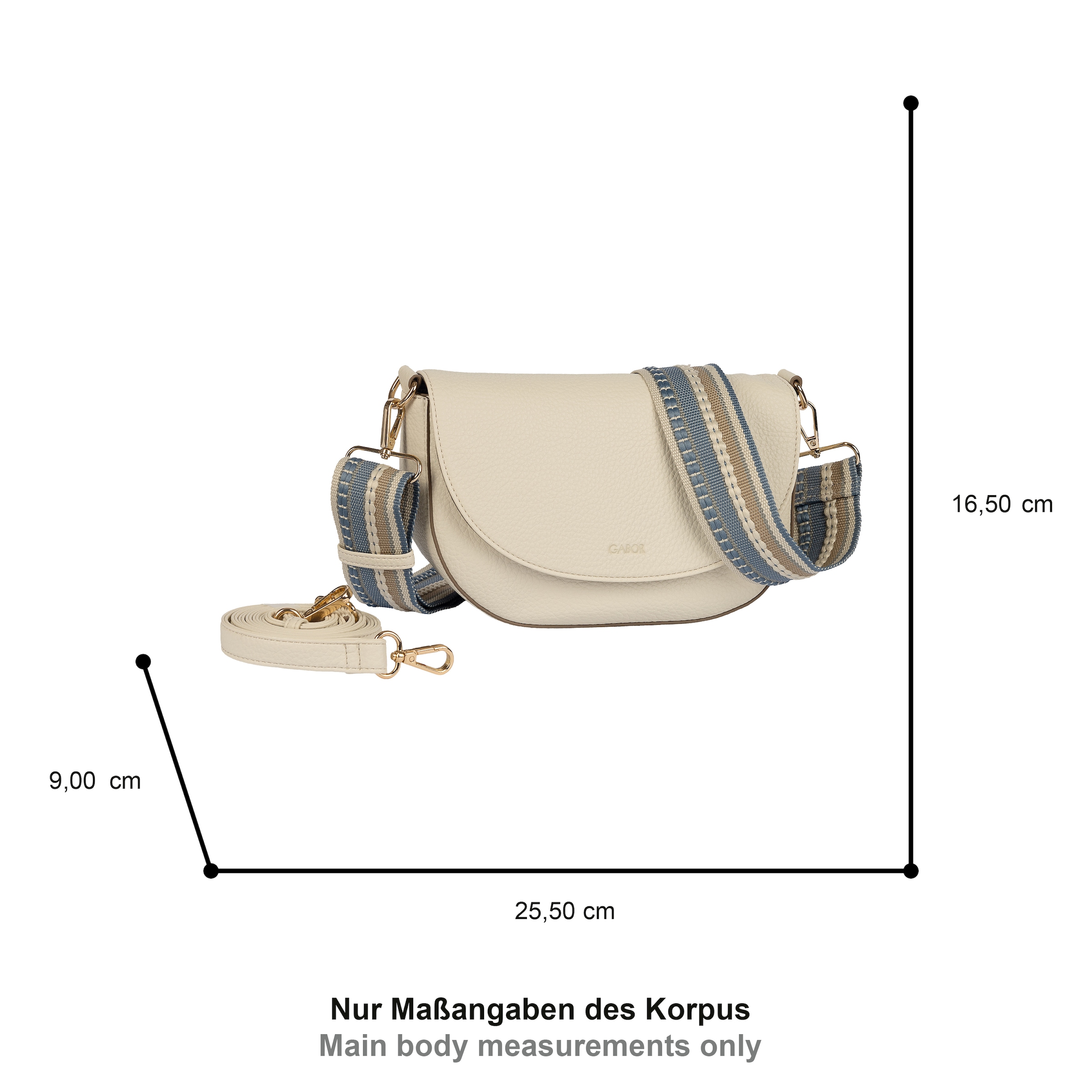 Gabor Umhängetasche »Linda Summer« Damen Umhängetasche, Schultertasche mit dezentem Logo