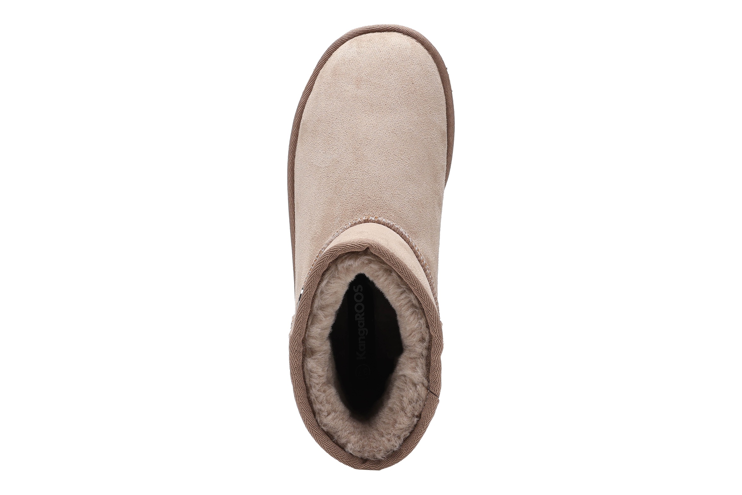 Schlupfboots KANGAROOS "K-UK HOLY", Mädchen, Gr. 38, braun (stone braun), Textil, Schuhe Schlupfboots, gefüttert 3