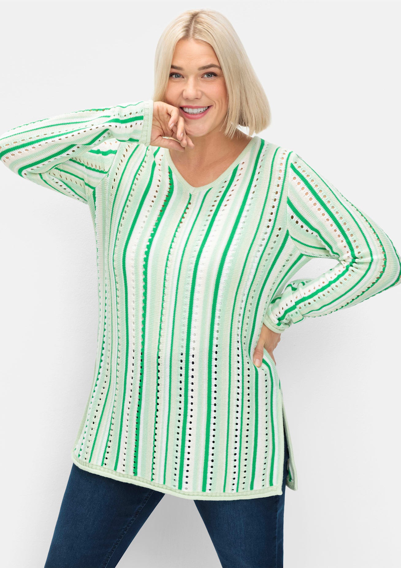 Sheego Strickpullover "Pullover" günstig online kaufen