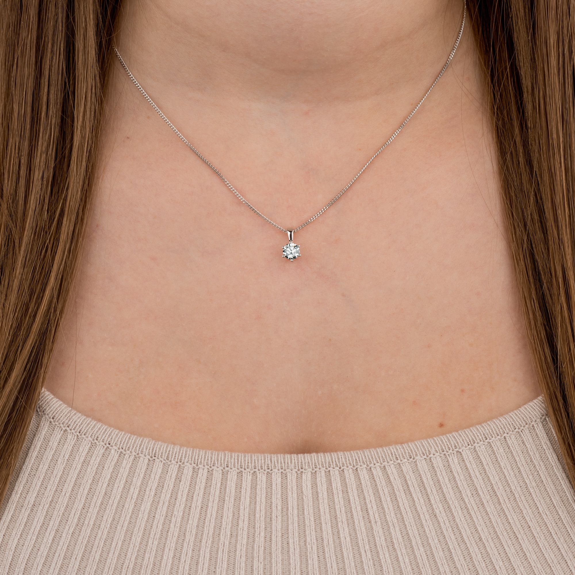 Orolino Kette mit Anhänger »750/- Weißgold 1 Brillant 0,50 ct.«