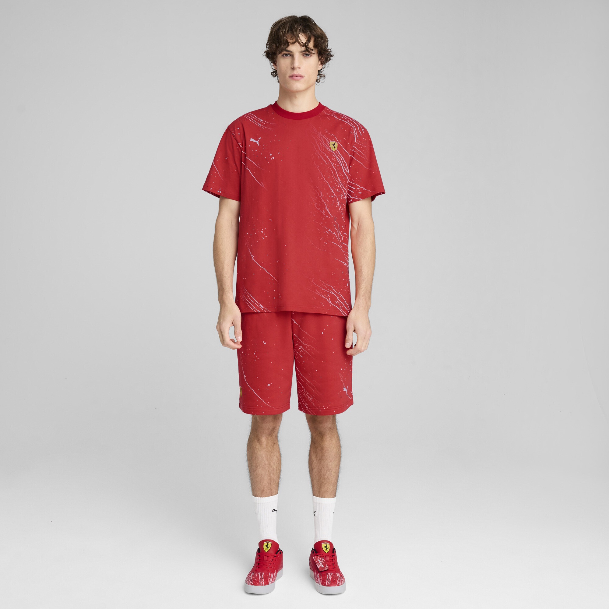 PUMA T-Shirt "Scuderia Ferrari HP Race Color Splash T-Shirt mit Allover-Pri günstig online kaufen
