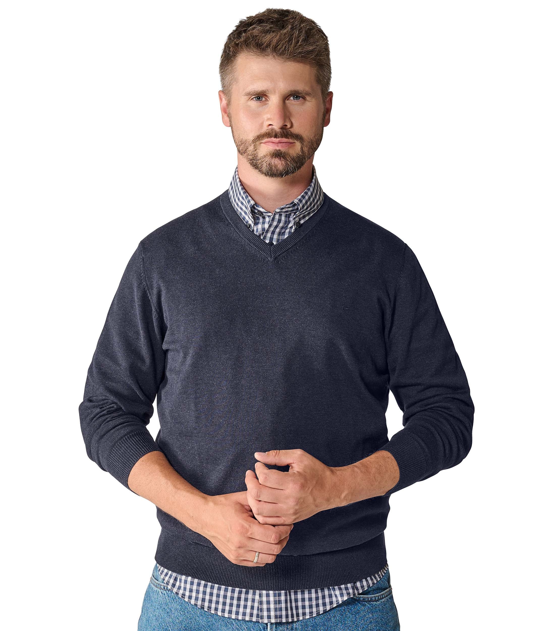 CASAMODA Knitted Sweater Men Dark Blue XL 3
