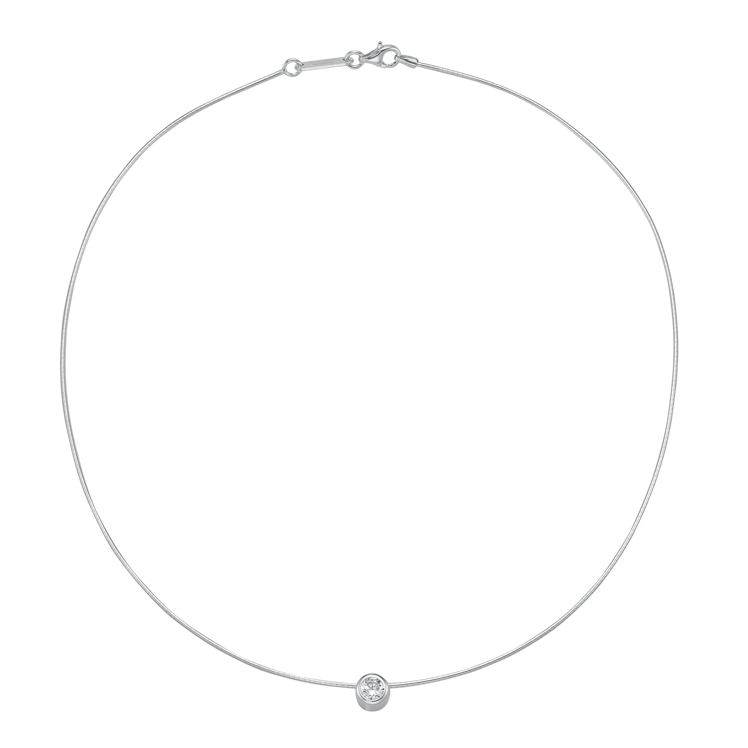 GIORGIO MARTELLO MILANO Kette mit Anhänger »Anhänger mit Zirkonia an Omegareif, Silber 925«